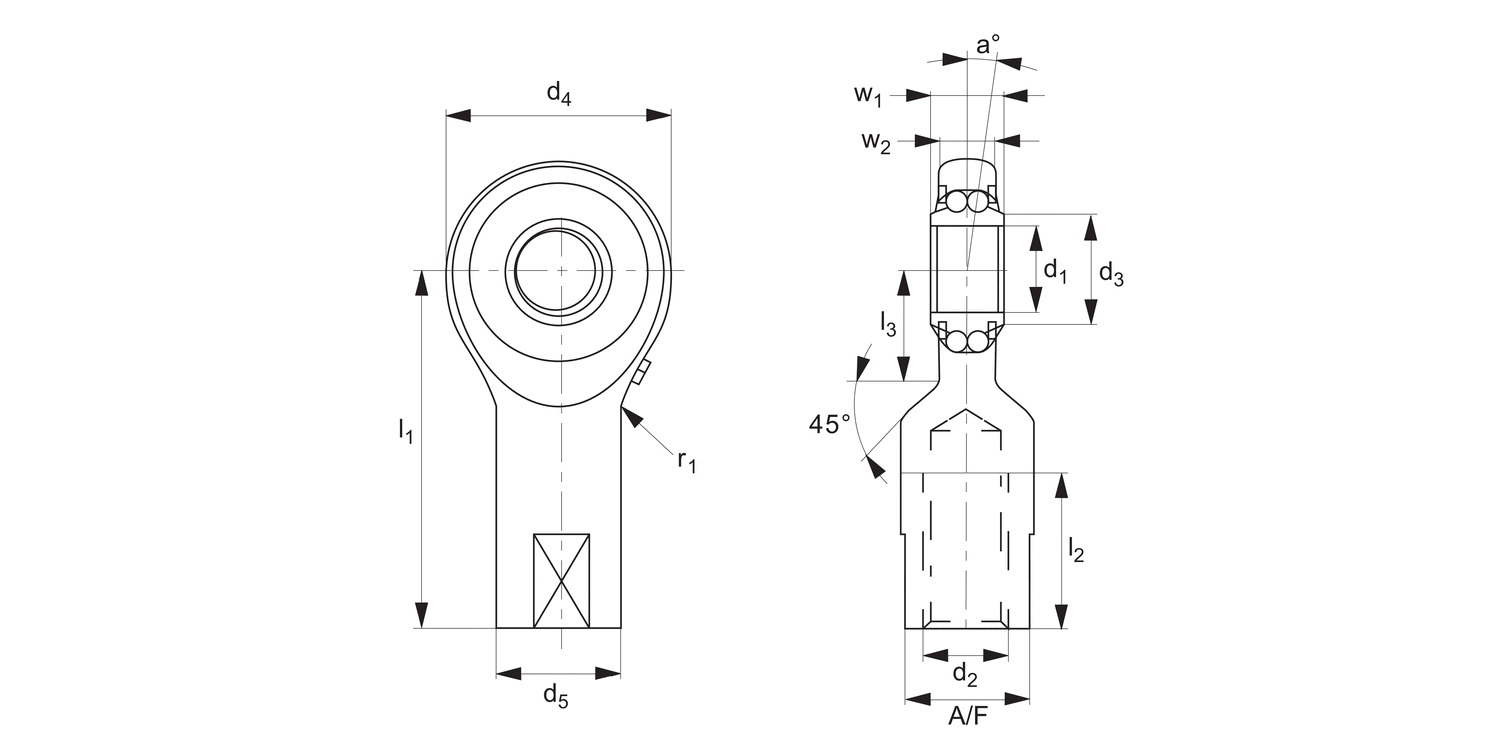 65840 Heavy-Duty Rod Ends - Female