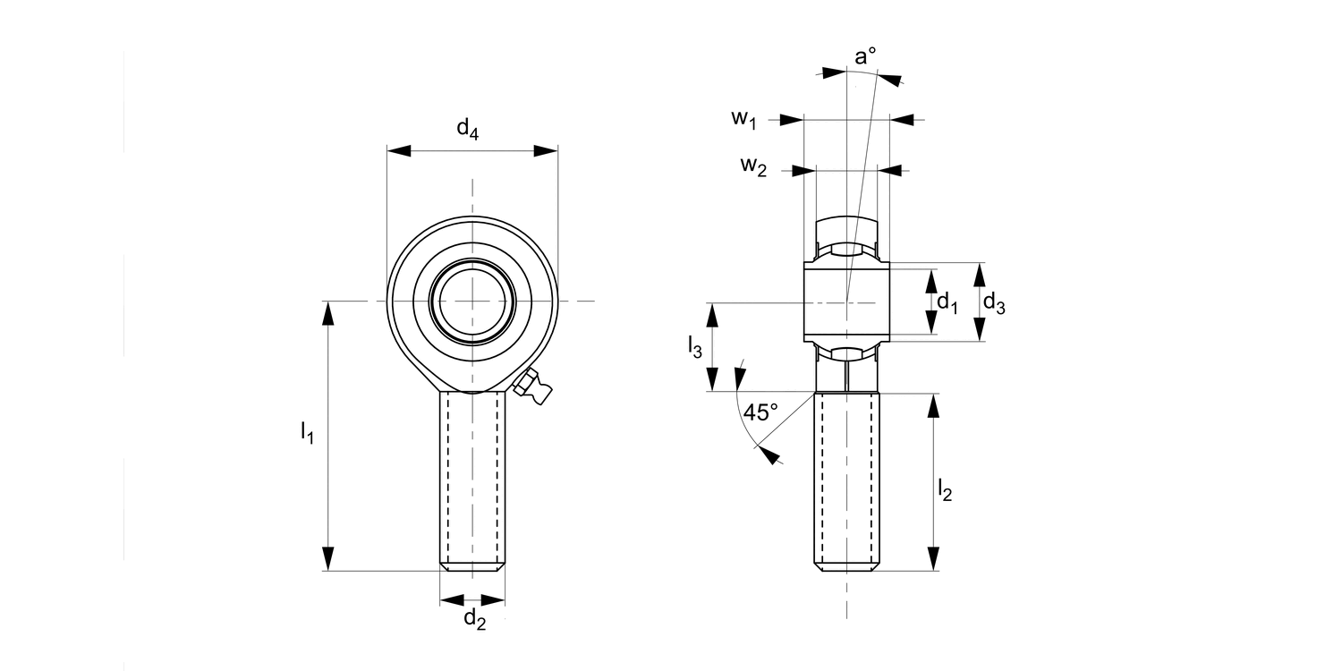 65780 Heavy-Duty Rod Ends - Male