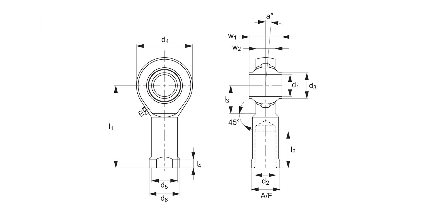 65800 Heavy-Duty Rod Ends - Female
