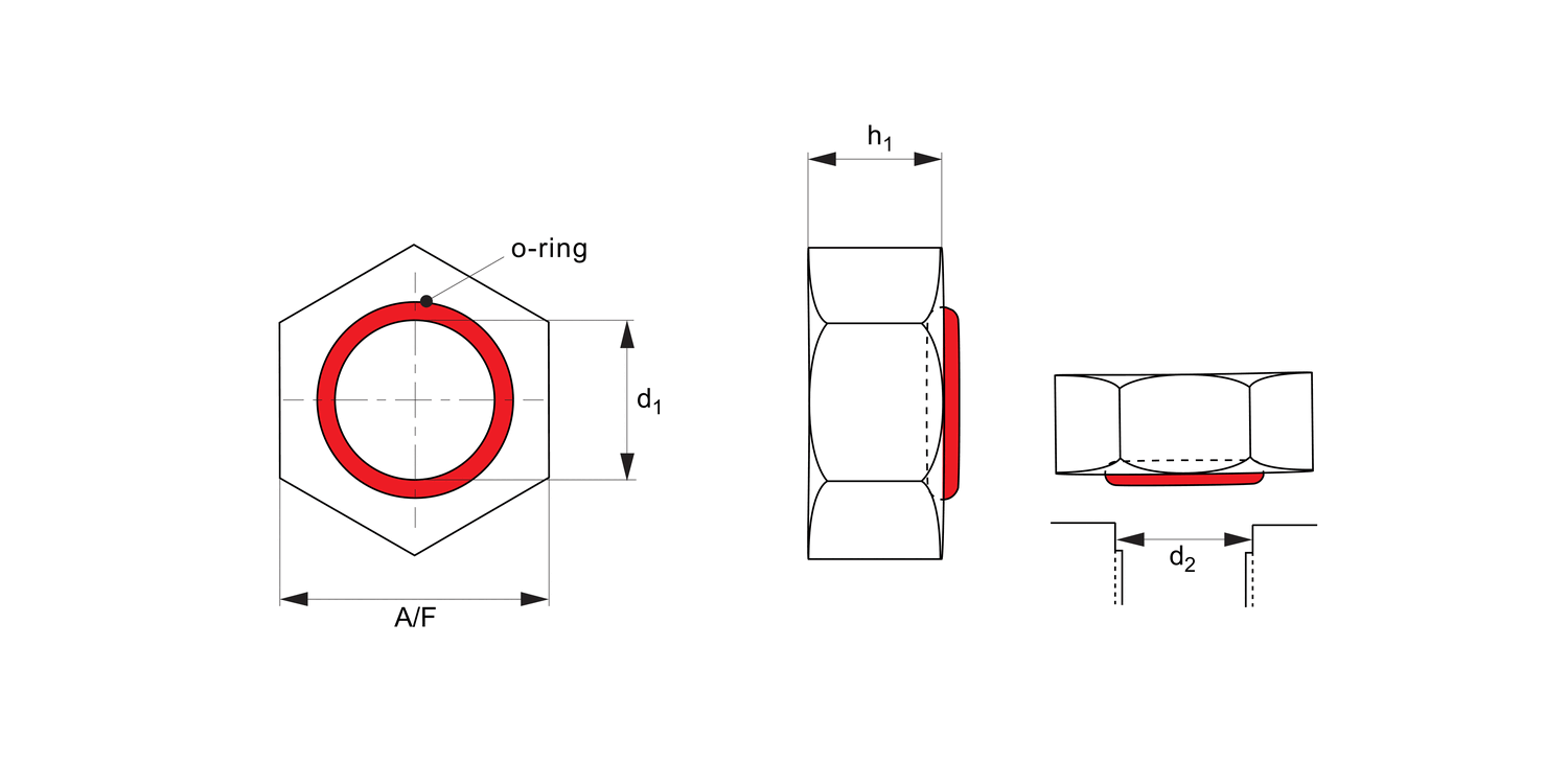 36636 Integral Seal Hex. Nuts