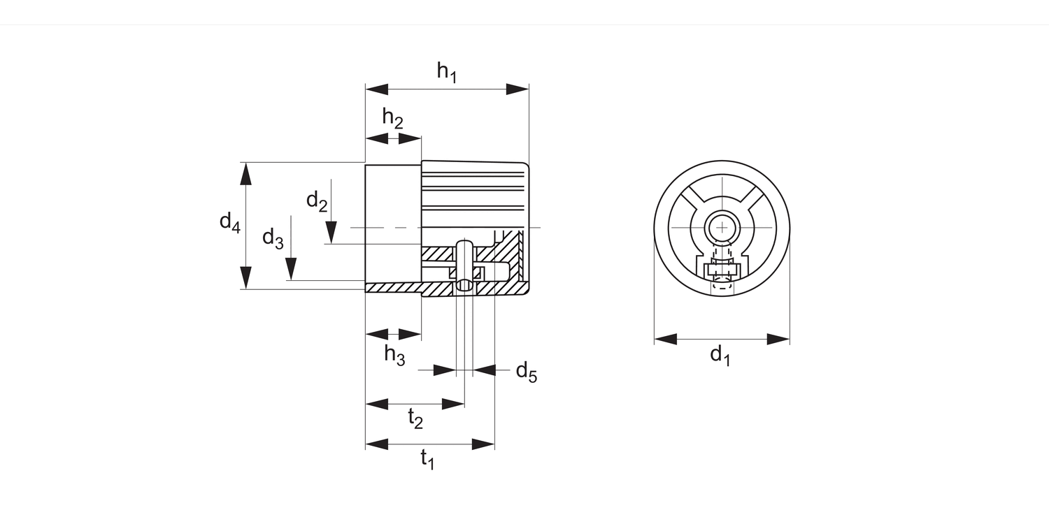 72480 Knurled Control Knob