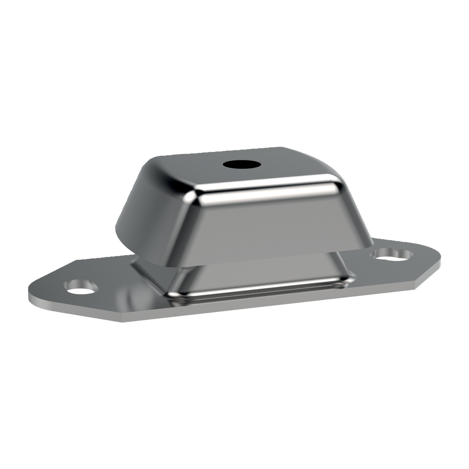 Anti-vibration Fail-Safe Mounts steel Anti-vibration mounts designed to control vibration across three axes with a mechanical fail-safe stop. Made from silver zinc plated steel and rubber.