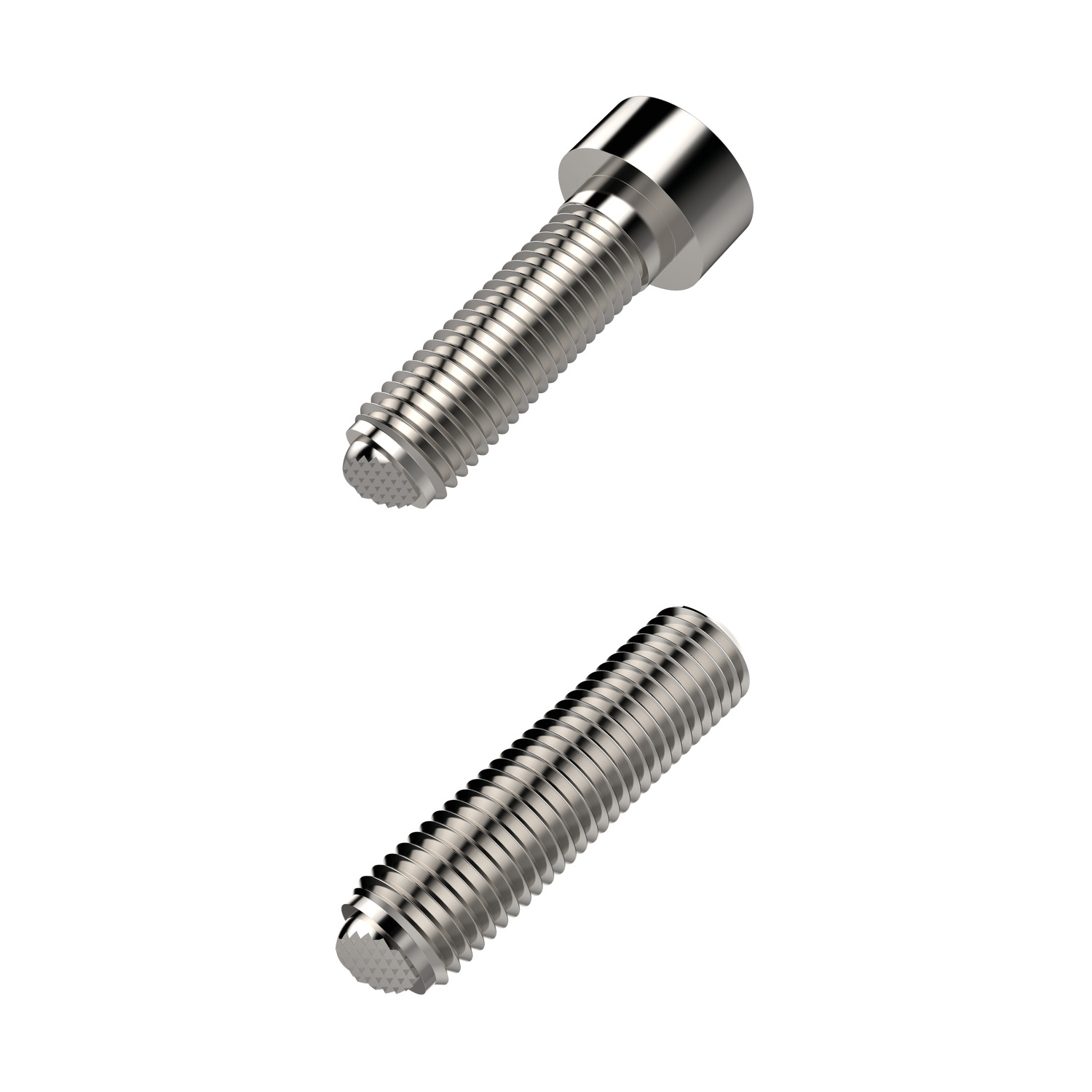 Product 34002, Thrust Screws - Stainless ball ended - flat - metal - secured / 