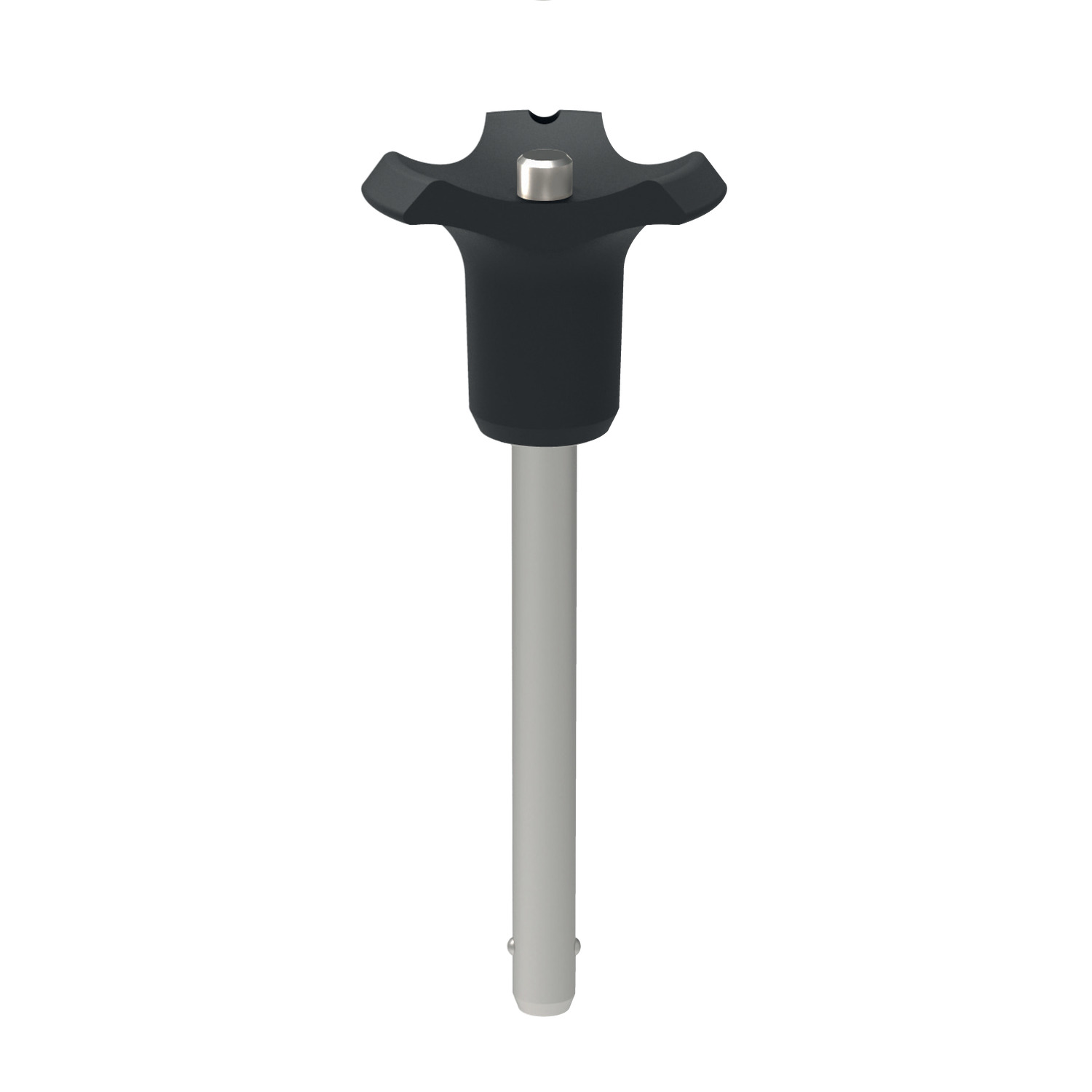 Product 33080.B, Ball Lock Pins - Single Acting - Black Plastic Handle self-locking - stainless steel 1.4305 (AISI 303) / 