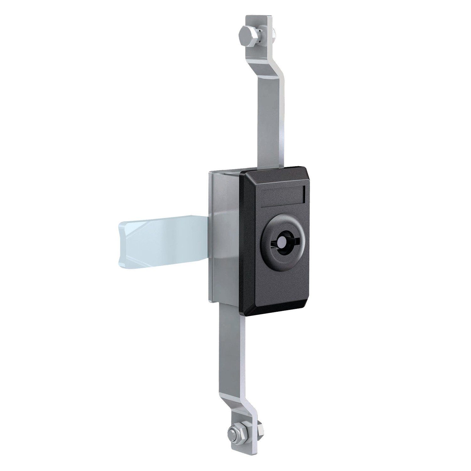 Product A4221, Cam Latches - with Rod Control cover - fixed grip - 25 x 50 cut out - logo recess / 