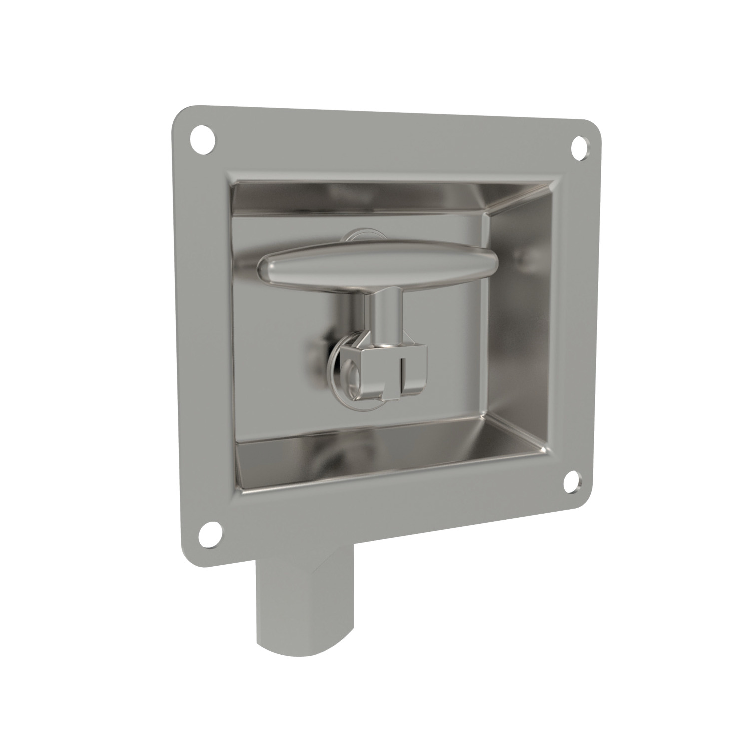 Product B4590, Cam Latches - Flush T-Handle no lock option - adjustable grip - stainless steel / 