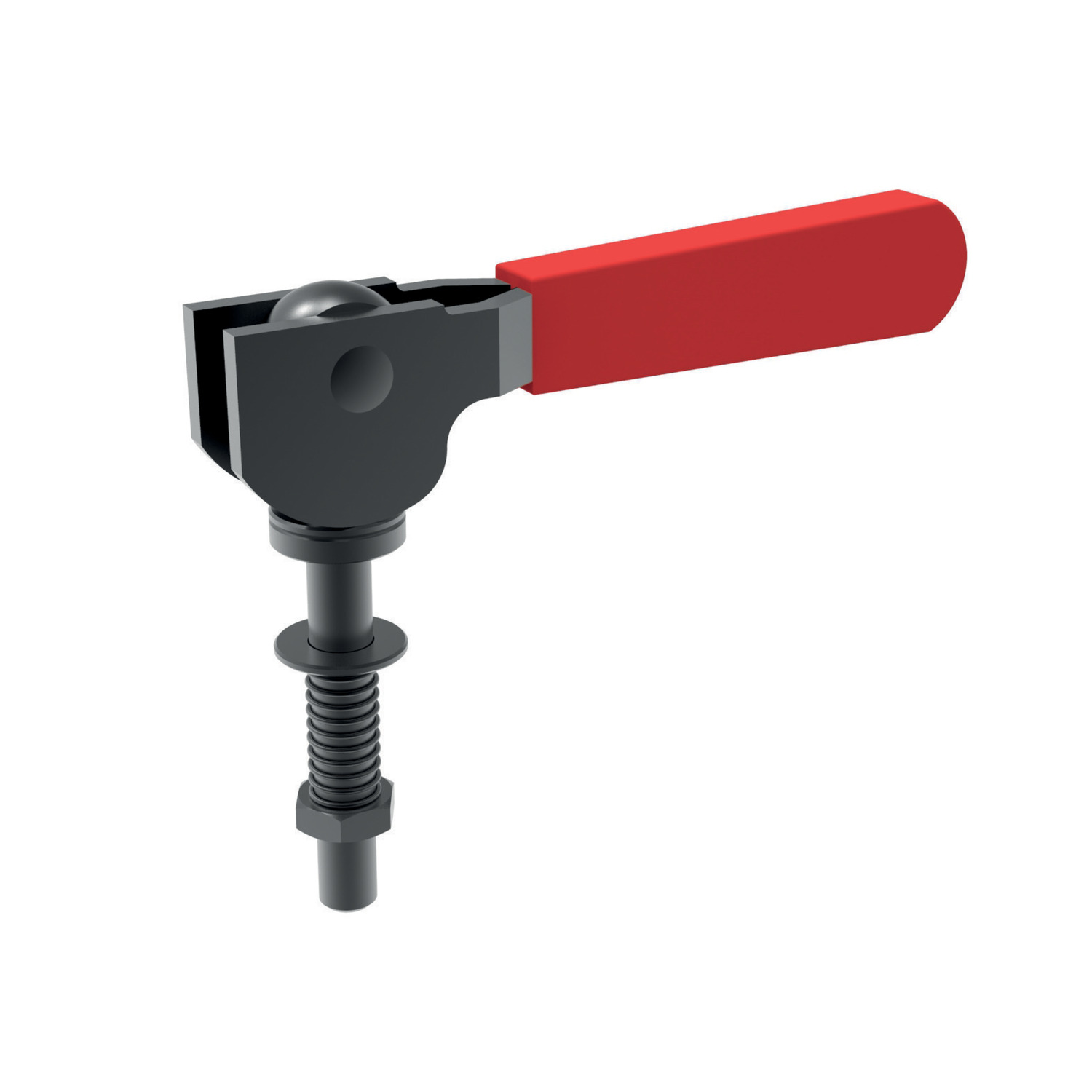 Cam Levers - Double Surface Cam lever supplied with bolt for centering clamping. Made from heat treated steel with a plastic coated handle.