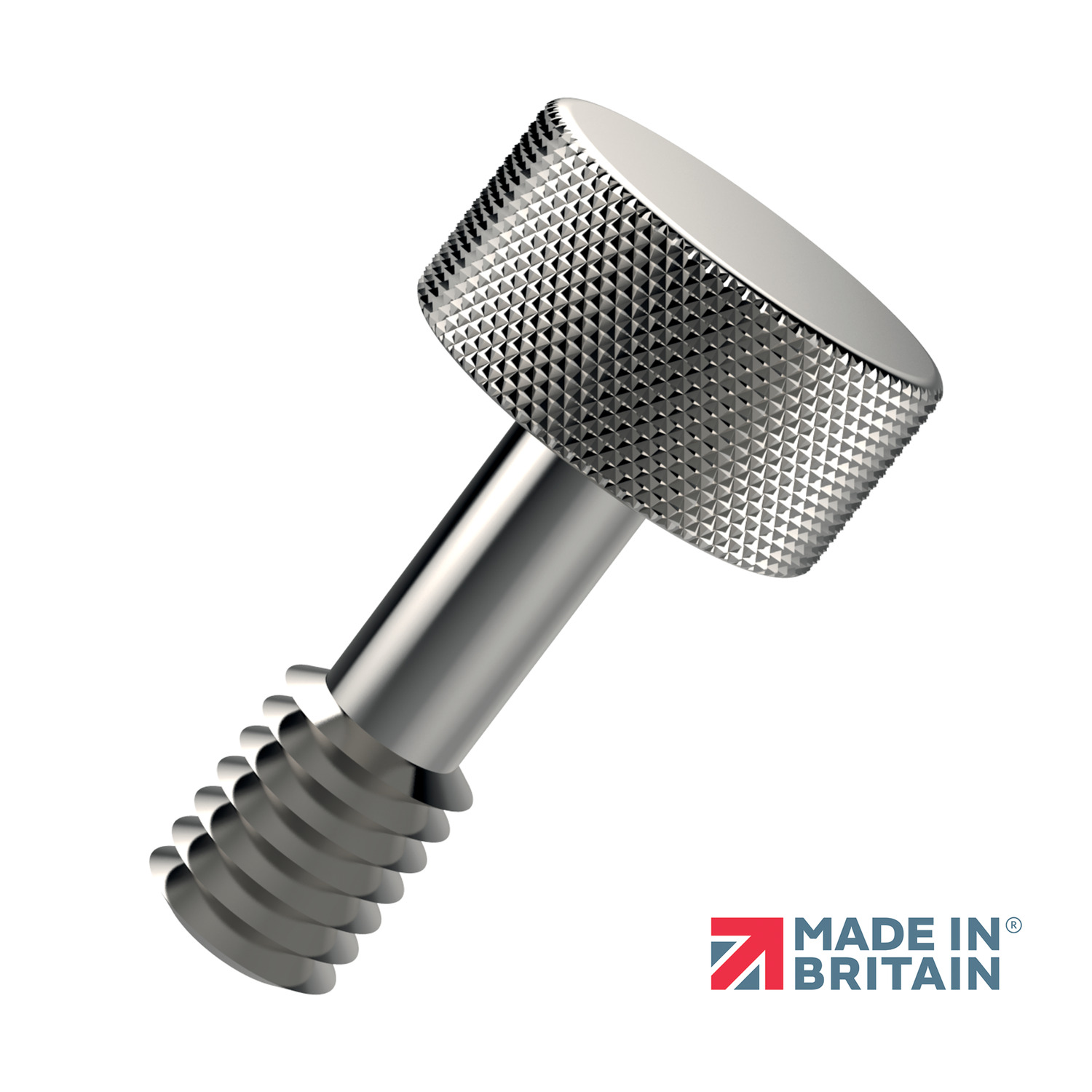 Captive Thumb Screws Stainless steel captive thumb screws. Available in black oxide or zinc plated steel, brass or aluminium on request.