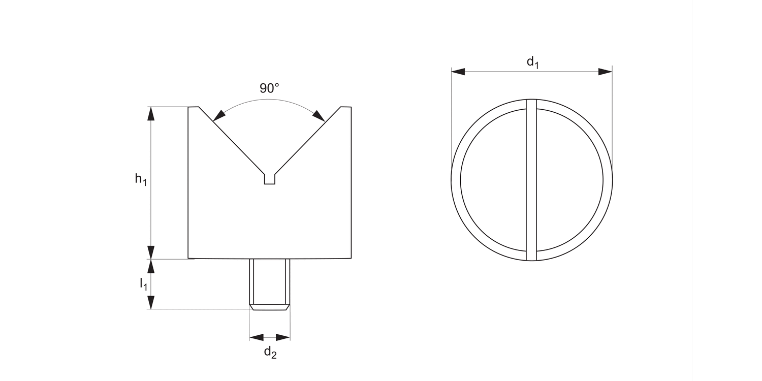 19338 CMM Fixturing Magnetic Vee Stand-off