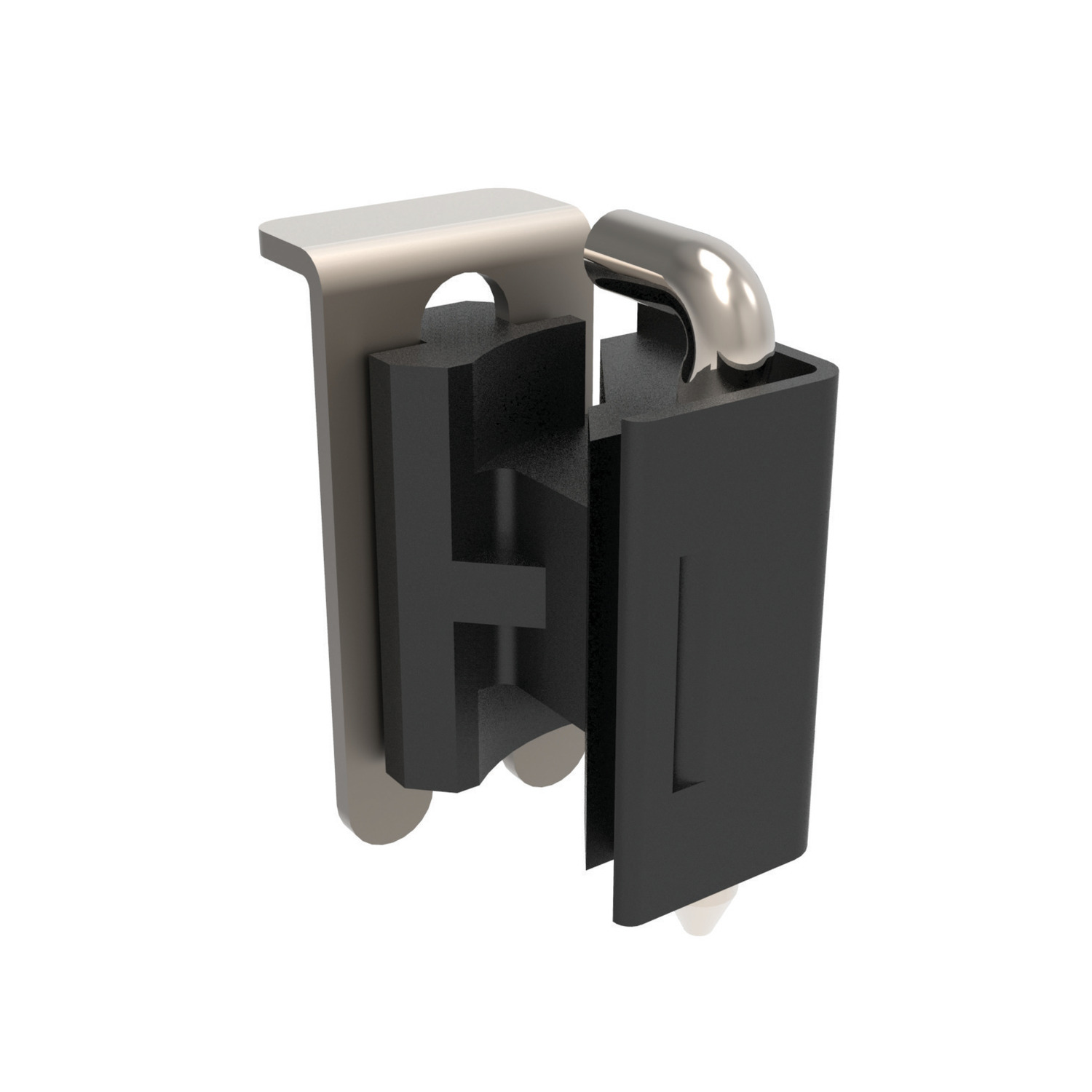 Product S1928, Corner Hinge 24 - 26mm Door Return cut out and clip fix - zinc / 