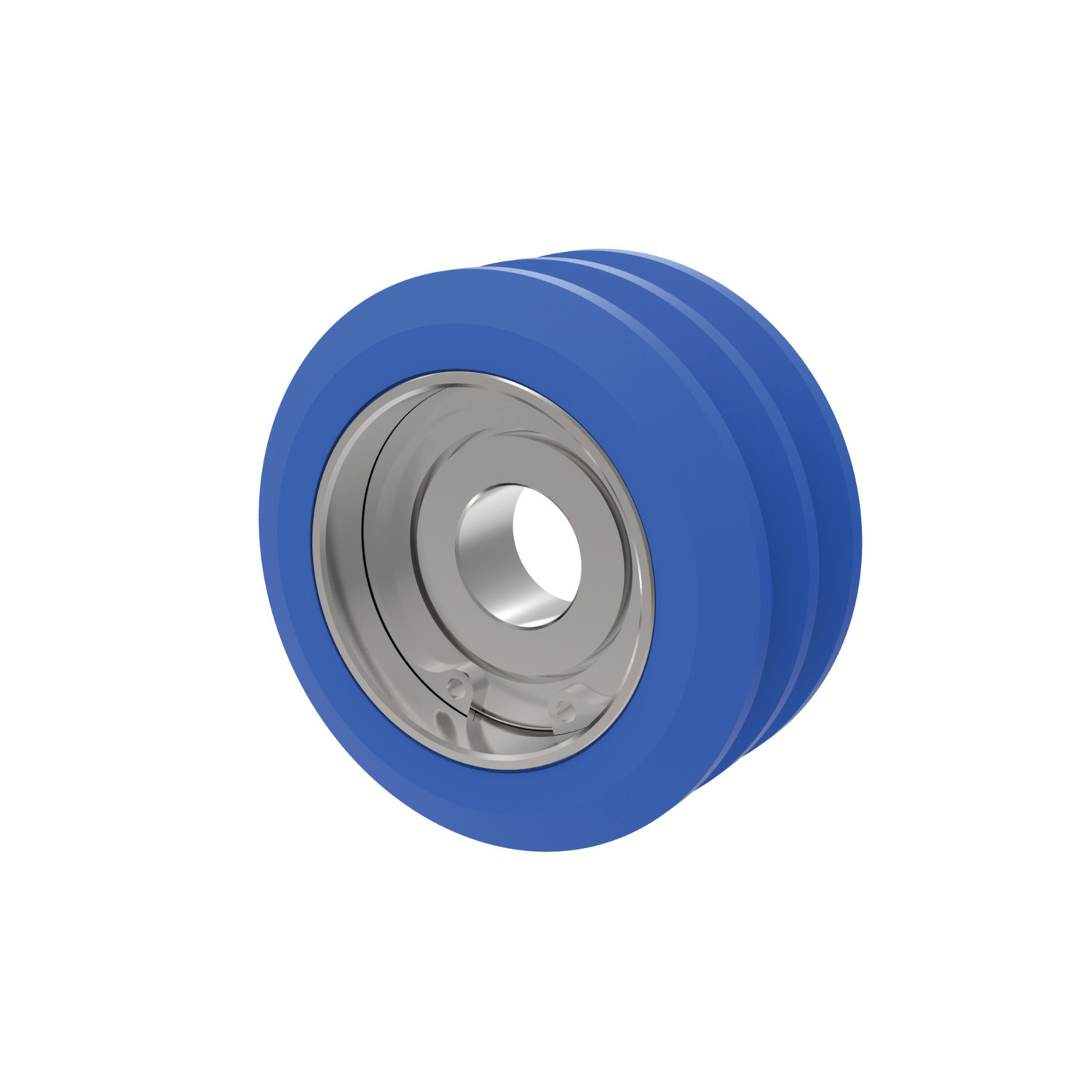 Finned Roller Widely used for material and component handling.  Ranging from 2 to 4 inches in diameter. Suitable for applications where part protection and appearance are critical. Debris or liquid settles in fine grooves away from contact surface with components.
