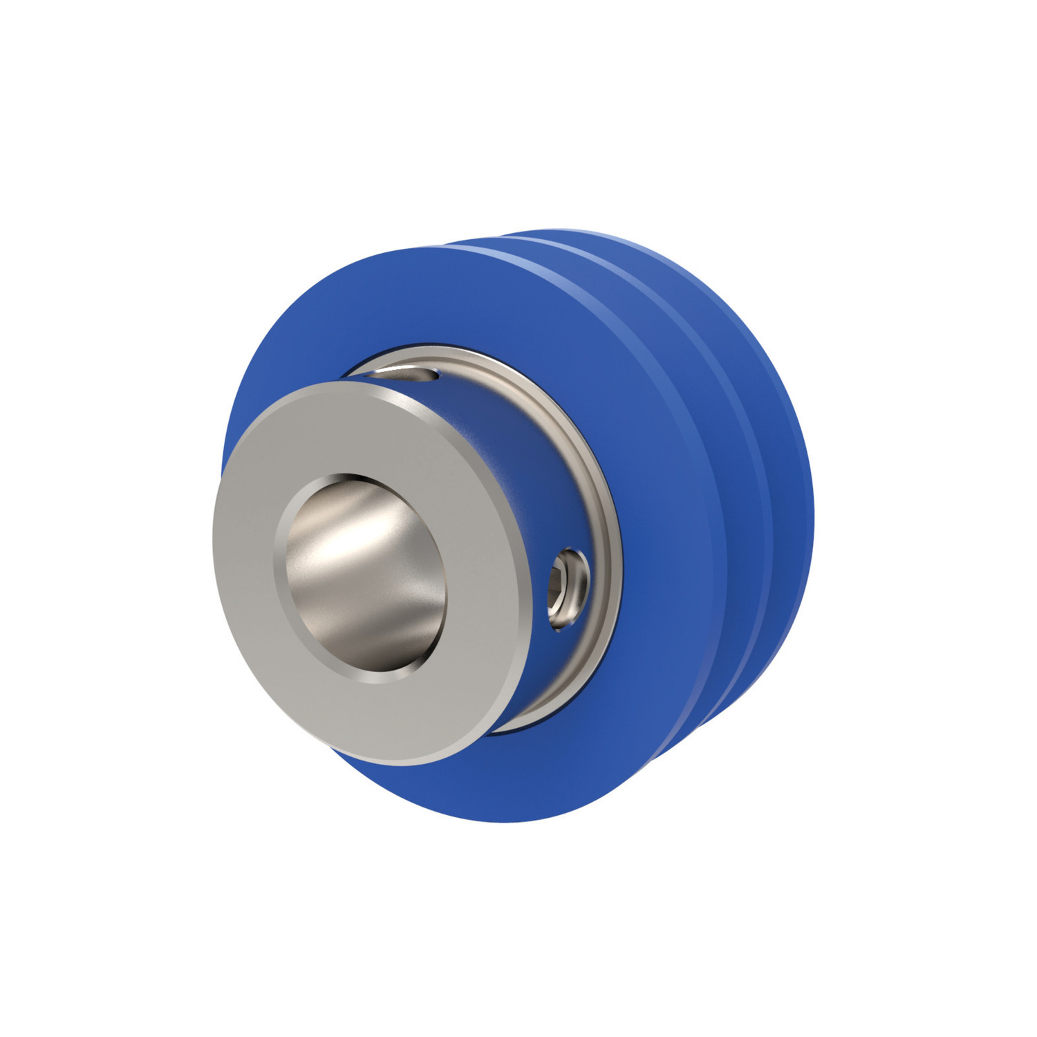 Finned Roller Ranging from 2 to 4 inches in diameter.  Suitable for applications where part protection and appearance are critical. Can be mounted directly to any rotating state shaft.