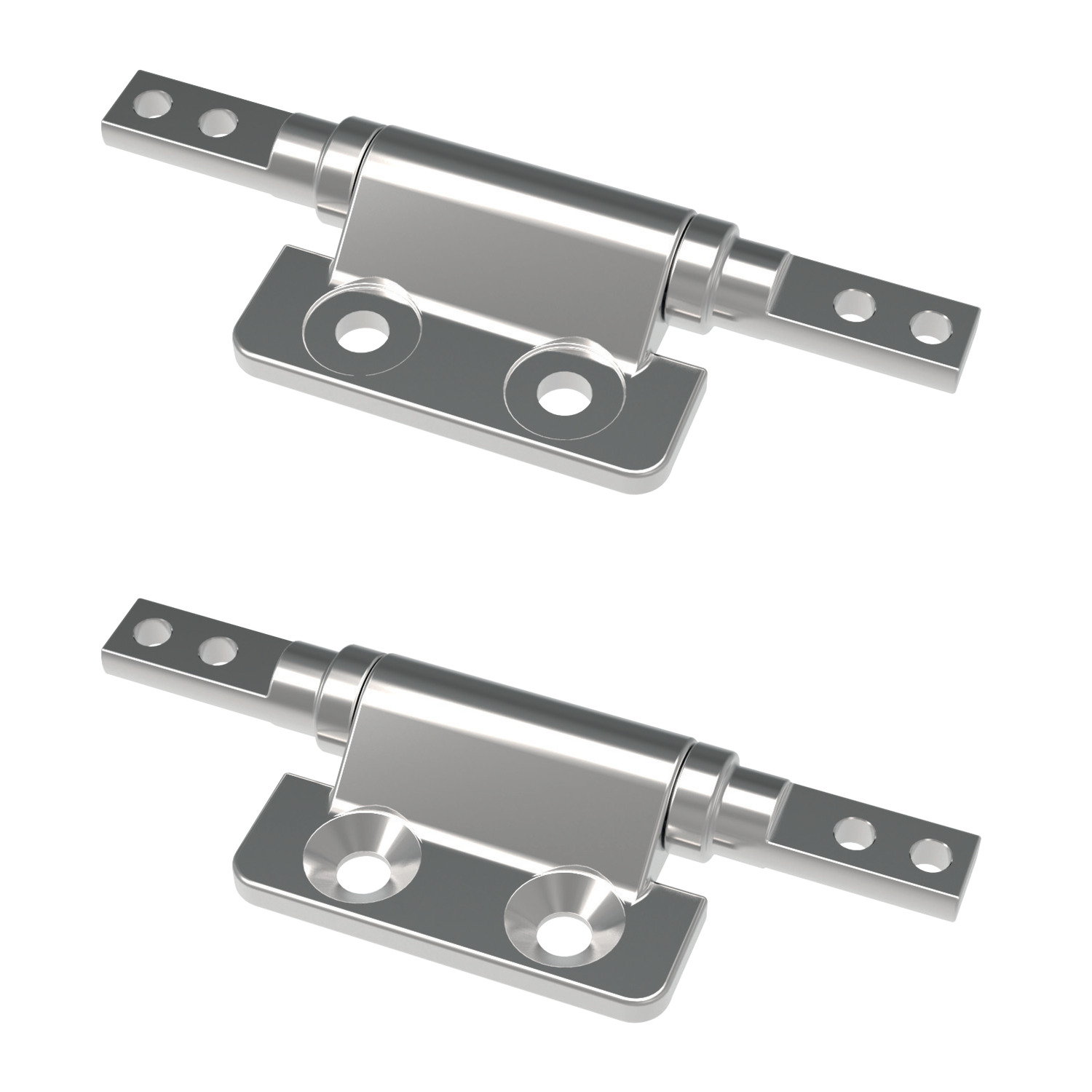 Friction Hinges Asymmetric torque friction hinges from 0,0 - 3,4 Nm. Counter sunk and plain bore.