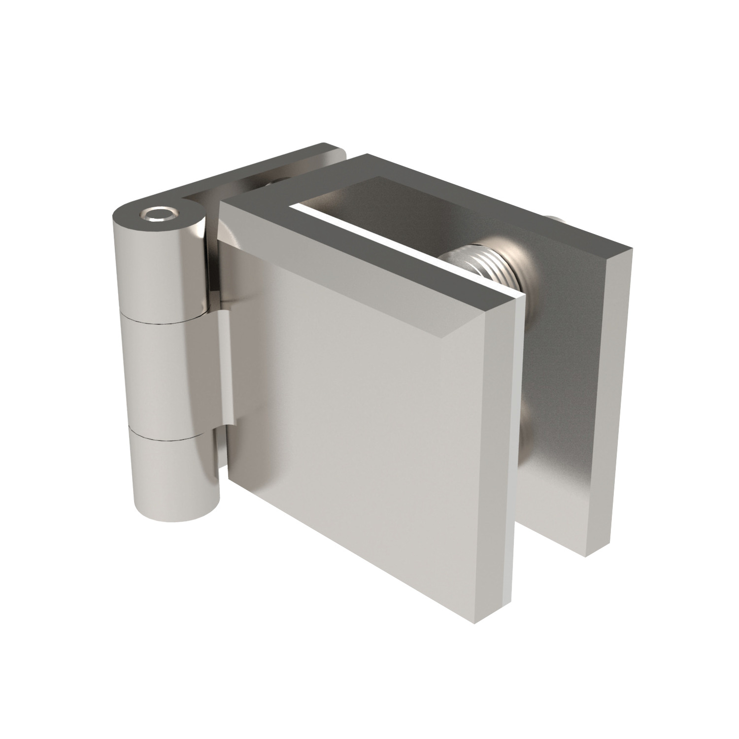 Product T2280, Glass Door Hinges - Set Screw Mount stainless steel / 