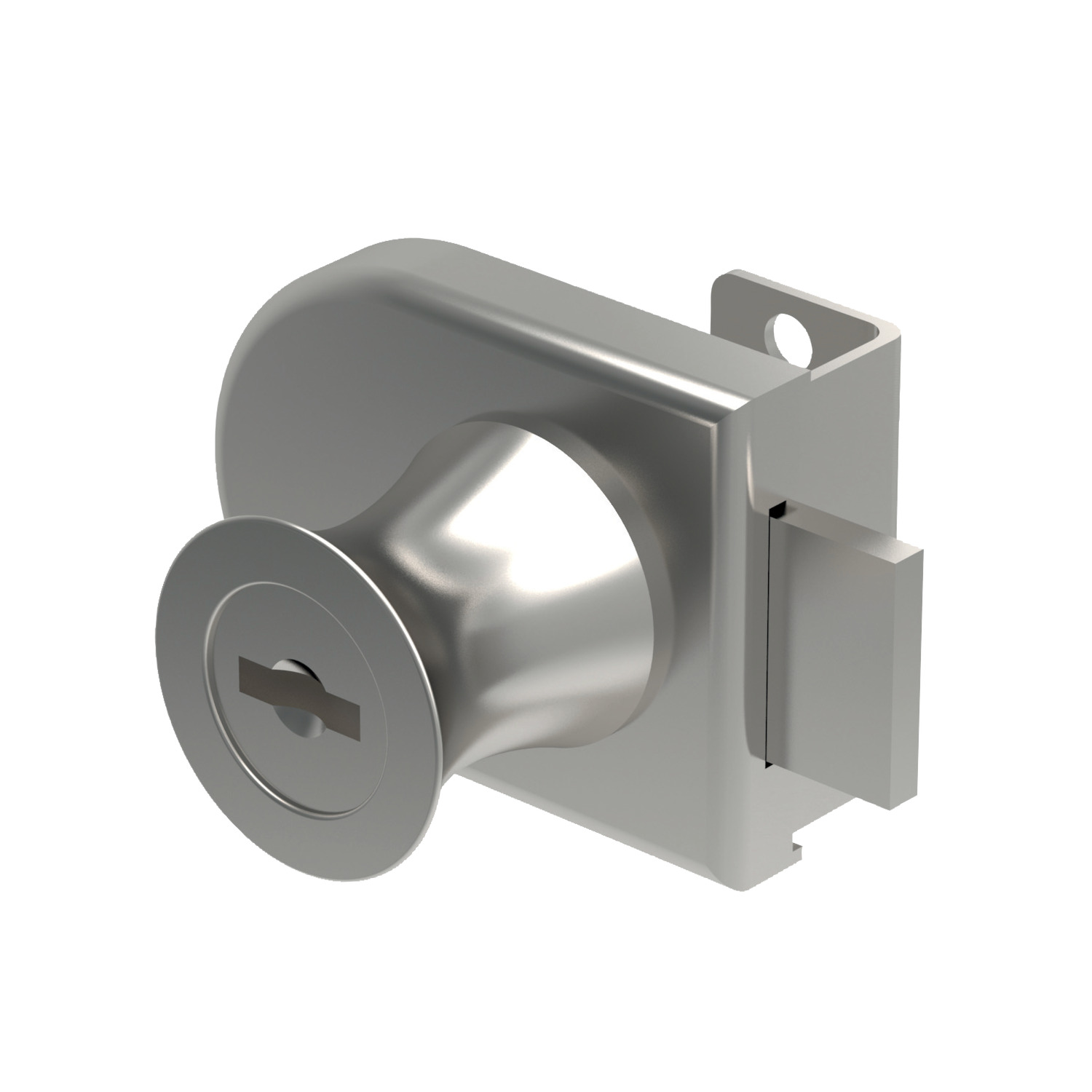 Product T4101, Glass Door Lock zinc,cylinder lock - set screw mount / 