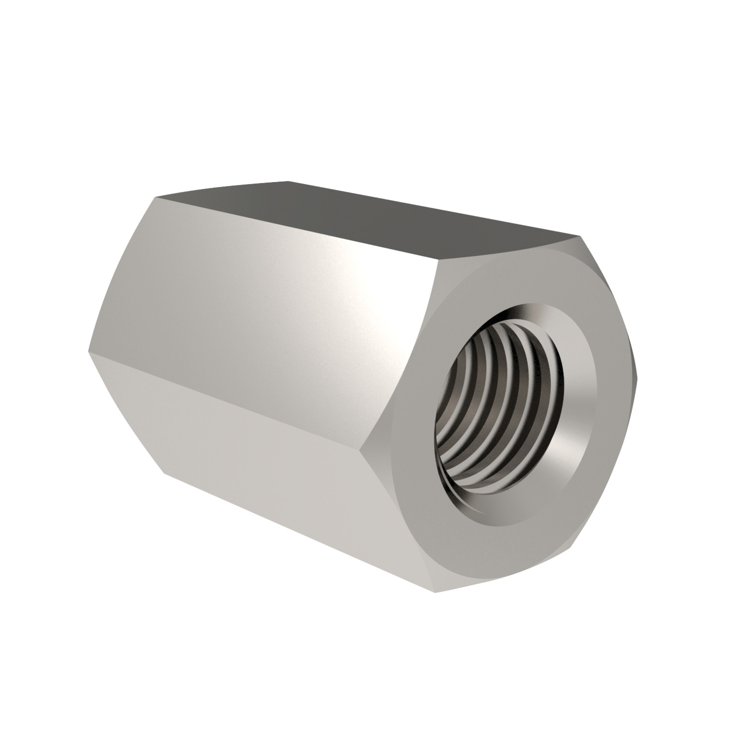 24602.W4006 M6 Coupler Nuts - Hexagonal A4 Stainless 