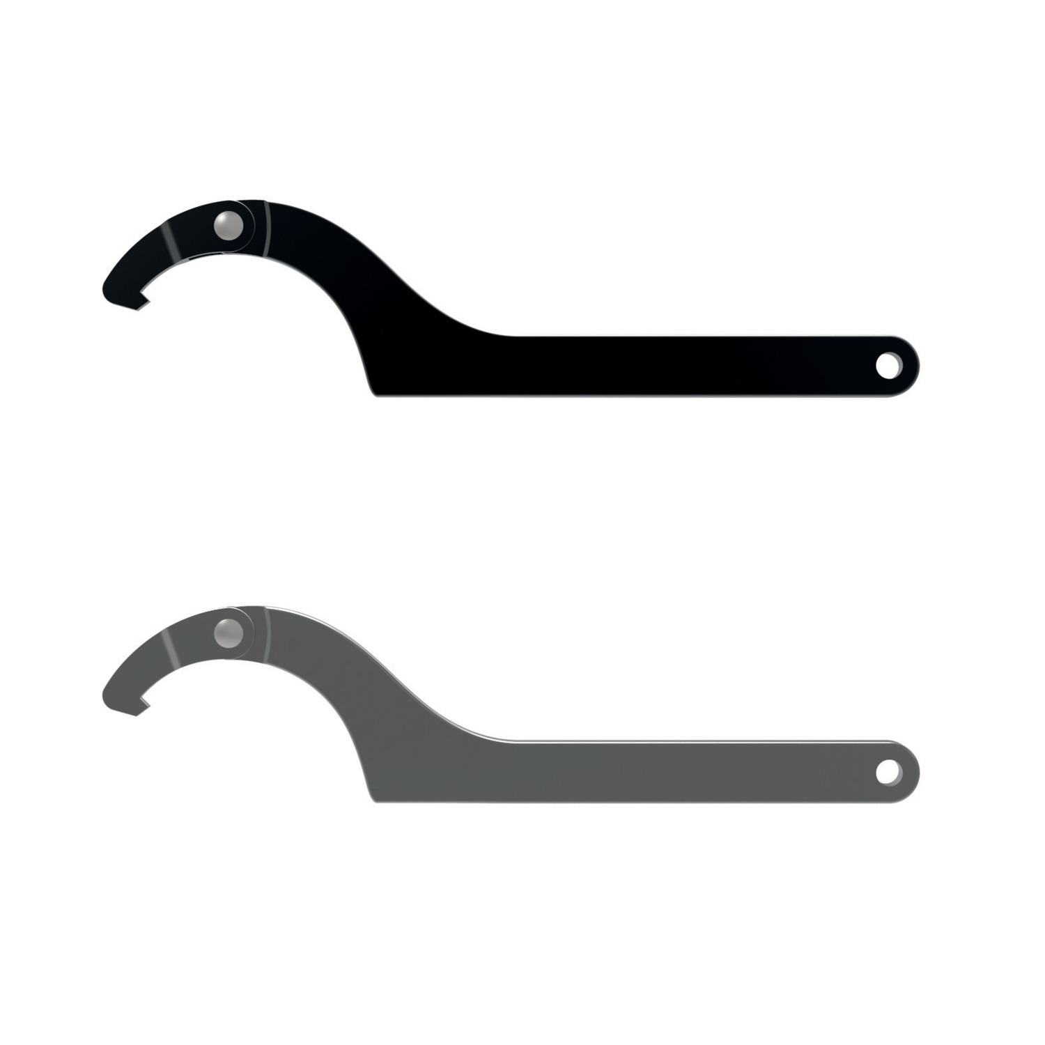 Hook Spanners - with Hook Nose Hinged hook spanner for grooved nuts, sizes available from 20mm to 230mm short design.