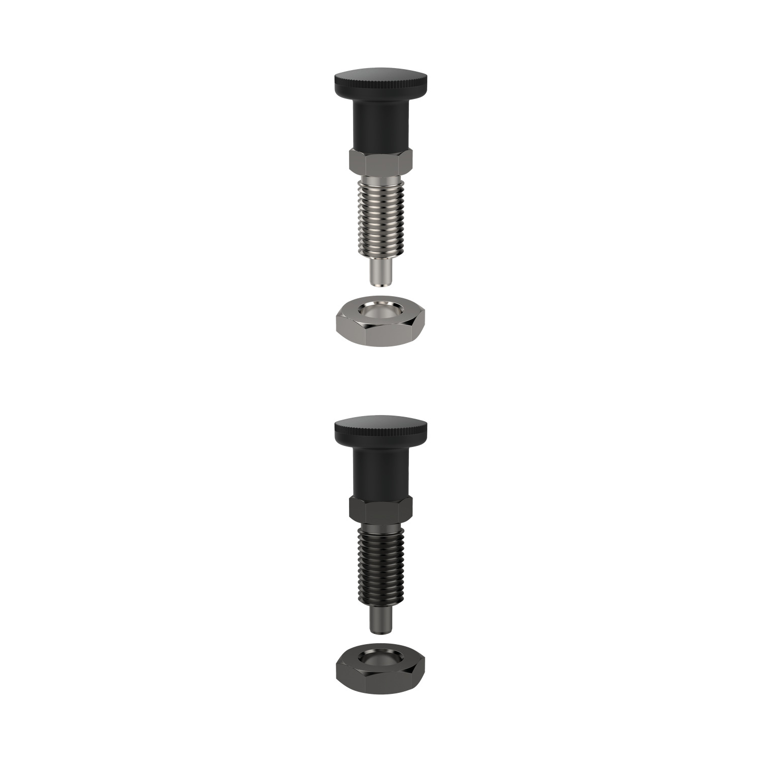 32680.W0103 Index Plungers - Pull Grip Steel - With Grip - 4 - 4