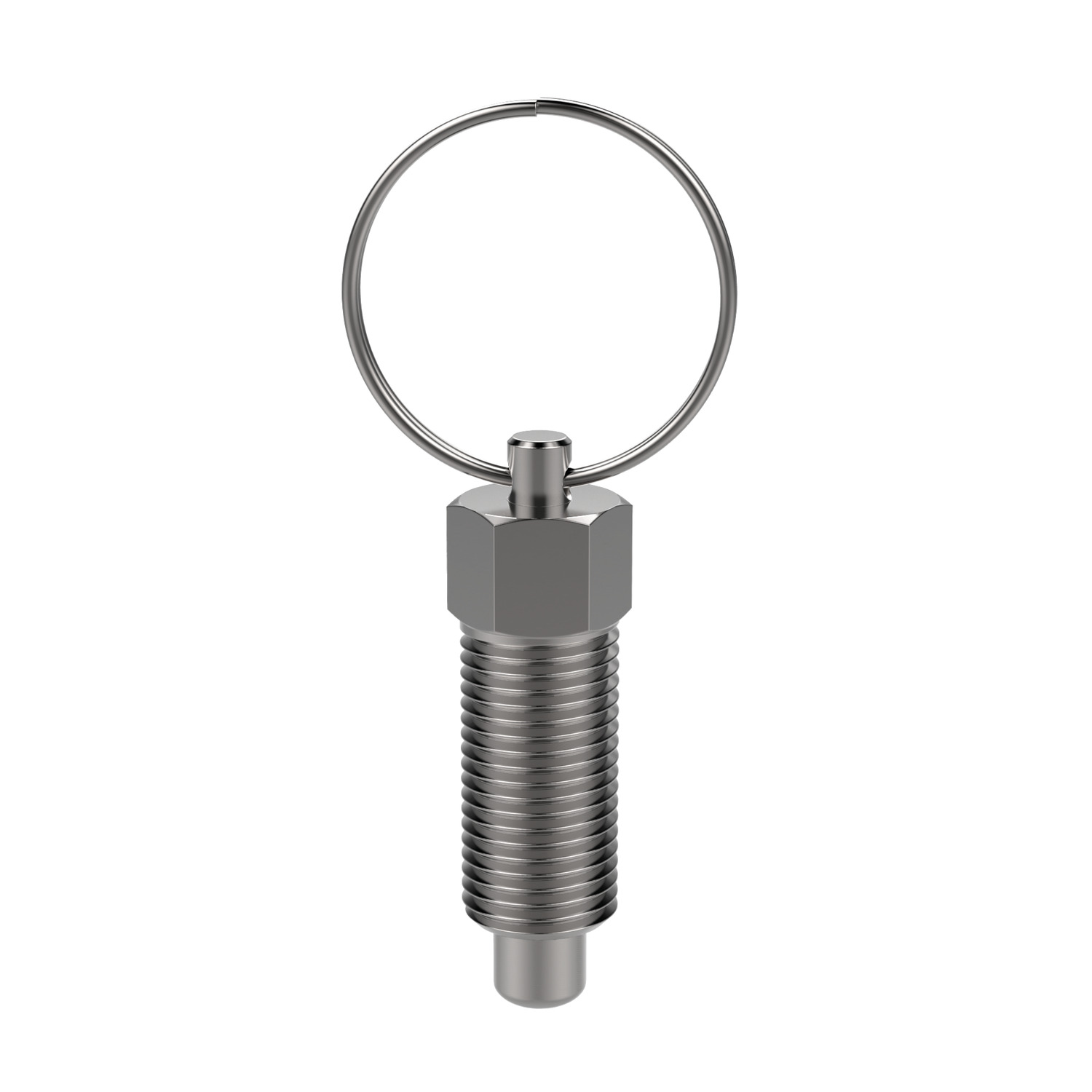 Index Plungers - Pull Ring Pull-ring, non-locking iIndex Plungers with coarse thread. For applications where high precision is not required. Temperature resistance up to 250ºC.