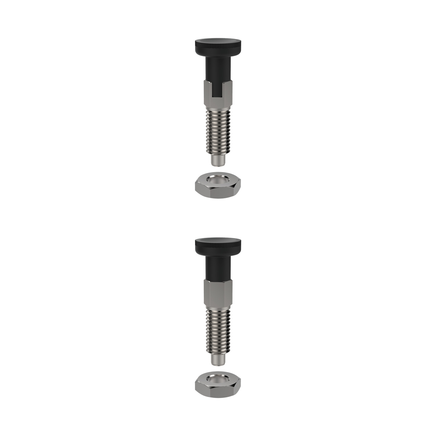 32571.W0784 Index Plungers - Pull Grip - SS. Non Lock - 4 - M 6x1,00 - 12