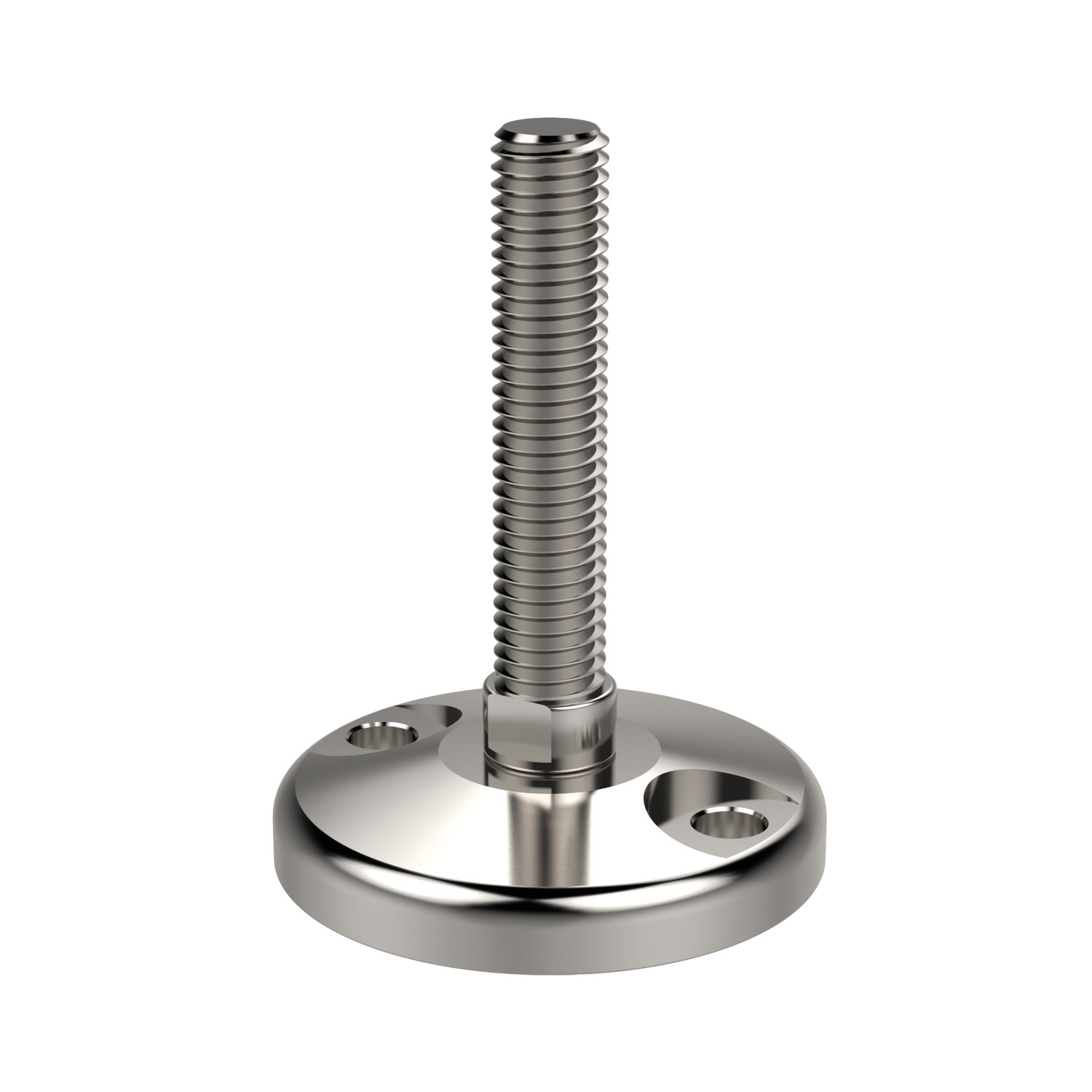 Levelling Feet - Bolt Down Heavy duty, fully stainless steel (AISI 304, AISI 316 on request) bolt down levelling feet for medium loads. Due to to dealing with heavy loads the thread bolt does not articulate.