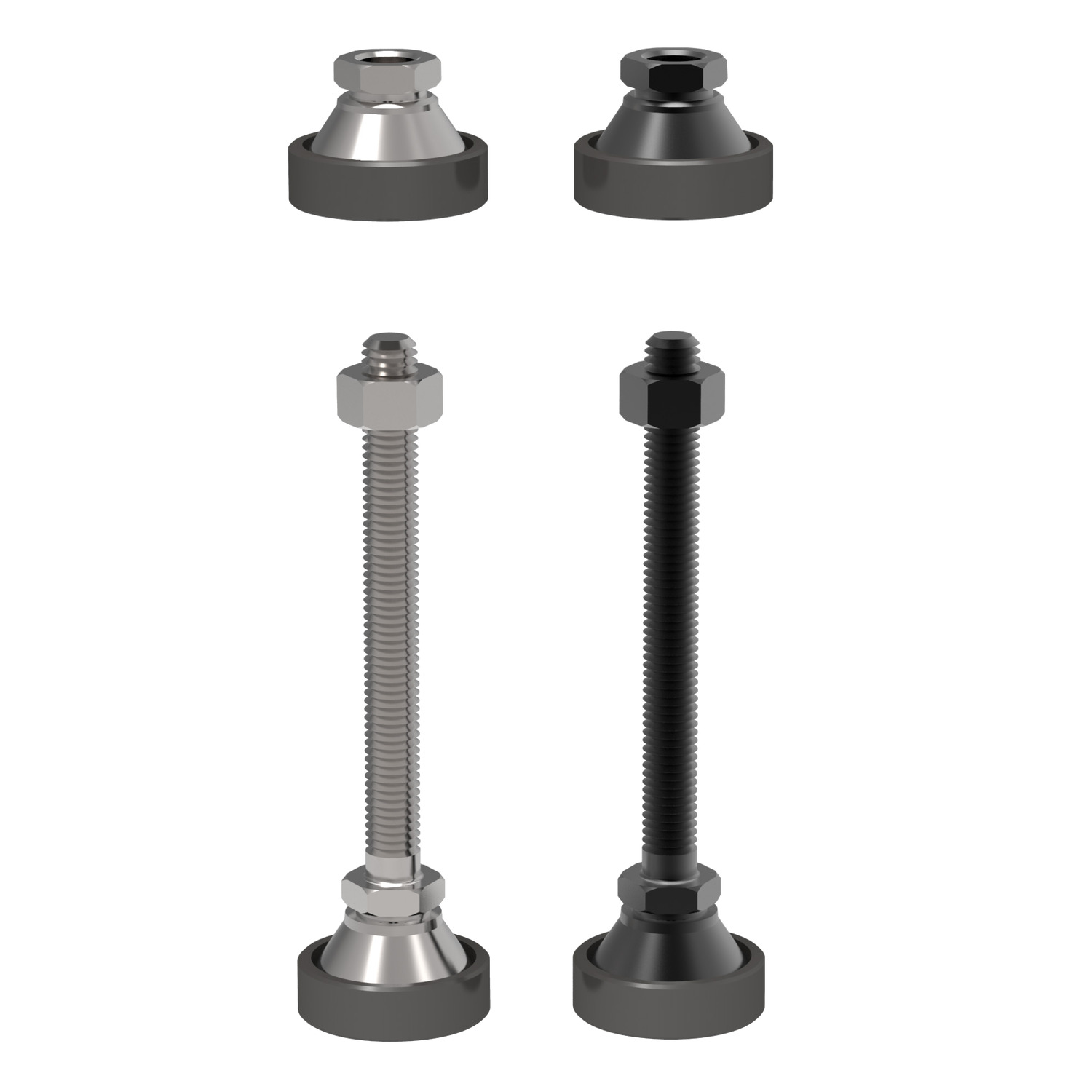 Product 34700, Levelling Feet - Non Slip pad and bolt -  steel or stainless / 
