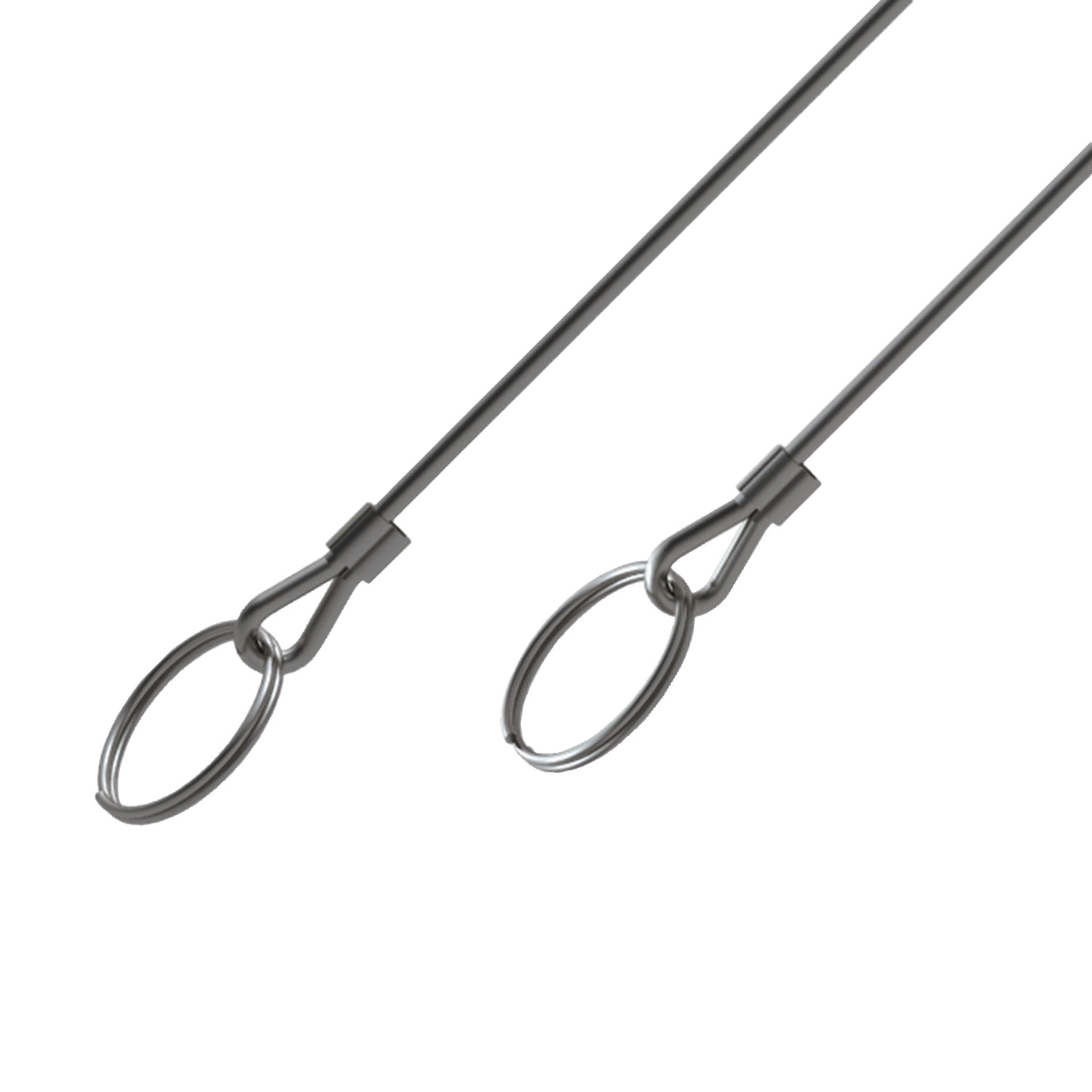 Product 33250, Lanyard - Loop to Loop with split rings - crimps stainless / 