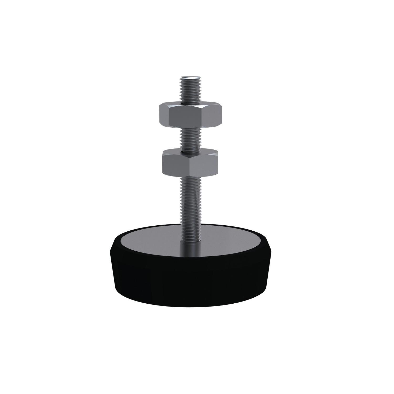 Machine Mounts This low profile machine mount is suited towards medium & high frequency vibrations and with smooth floors. Swivel based versions are available in M12 & M16 for inclined floors.
