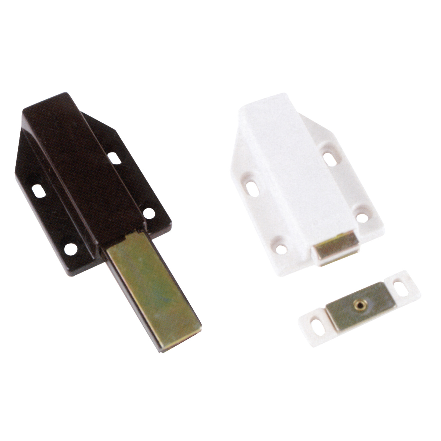 E5250.AC0010 Magnetic Touch Latches White - extended stroke - for overlay doors. Supplied in multiples of 5
