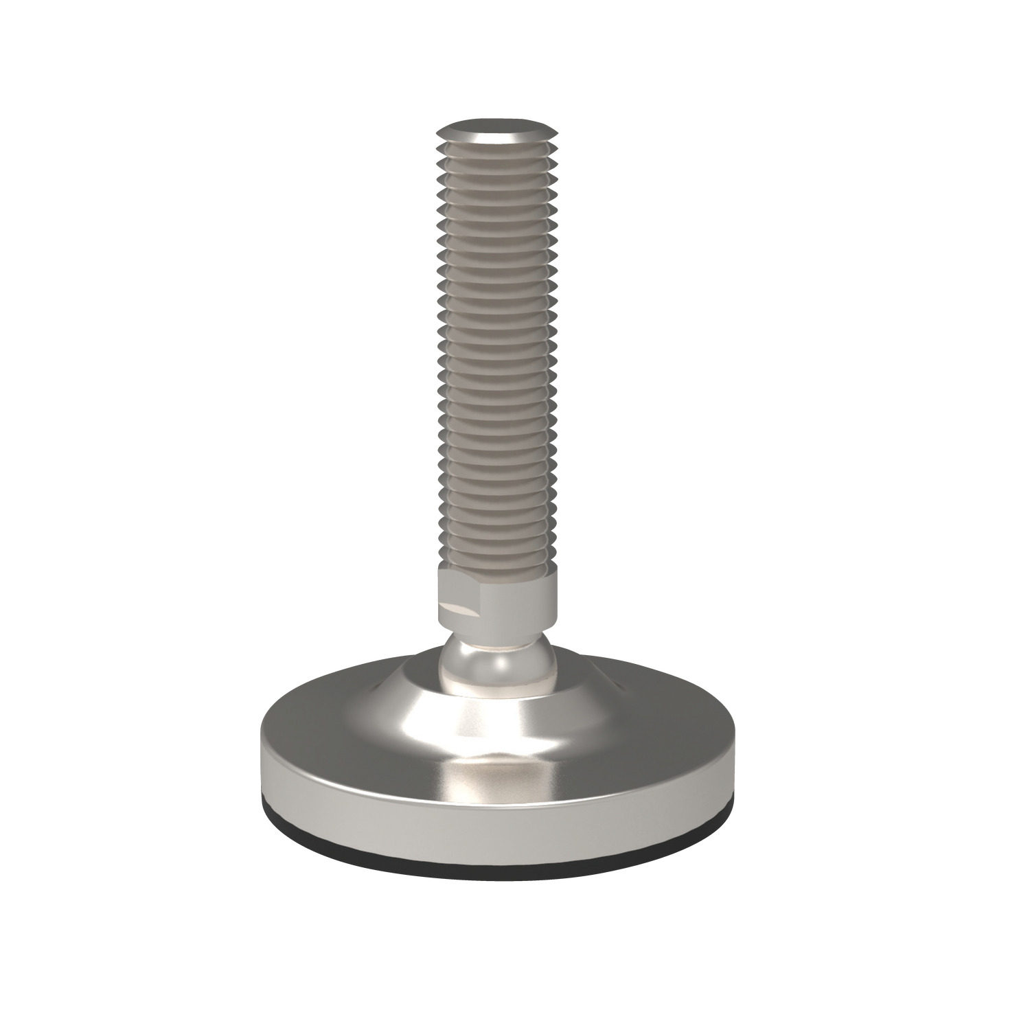 34614.W0800 Mini Levelling Feet - Stainless Steel Stainless Steel - 40mm pad - M8 x 25mm thread