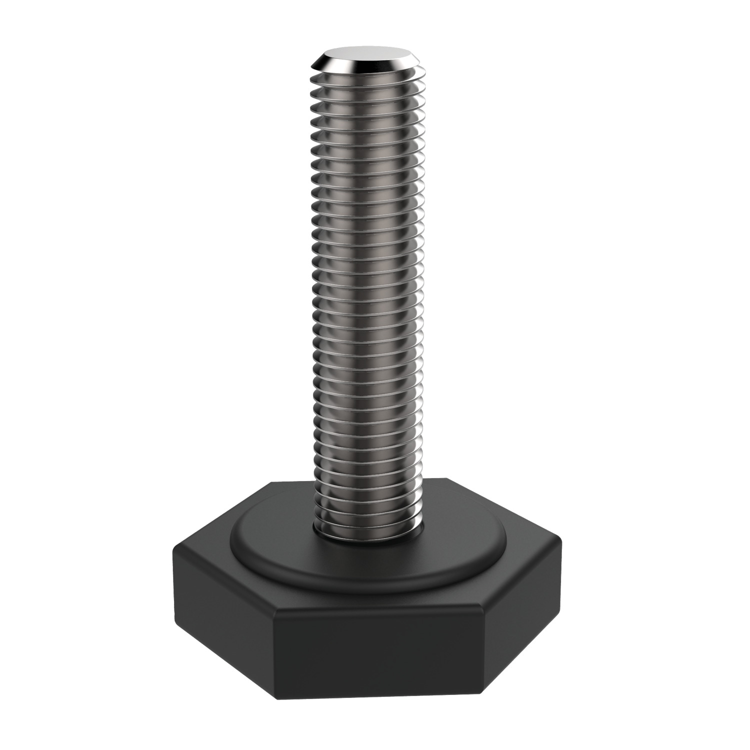 Product 34619, Mini Levelling Feet steel with hex. plastic base / 