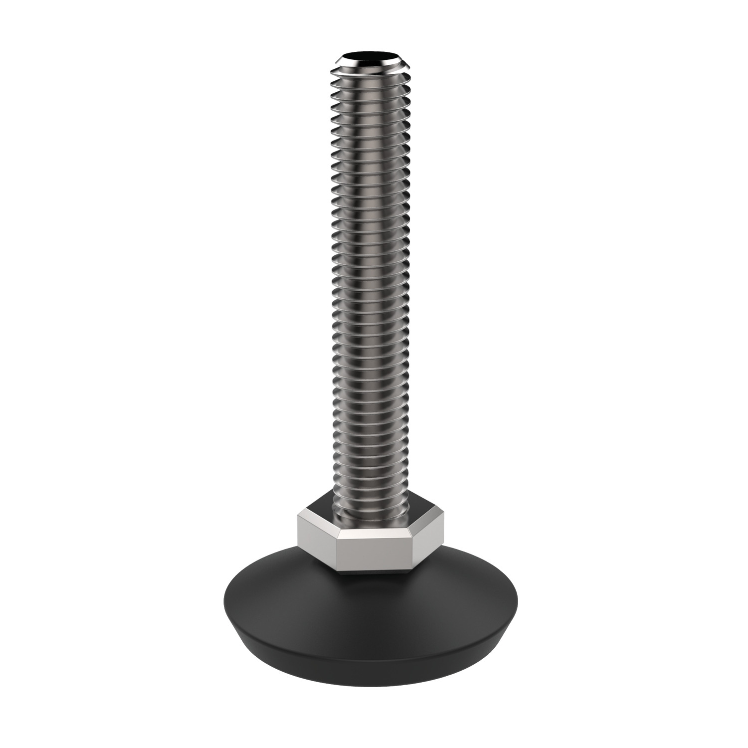 Mini Levelling Feet Longer thread style mini levelling feet made from galvanised with plastic base. Smaller thread suitable for lower profile, lightweight applications.