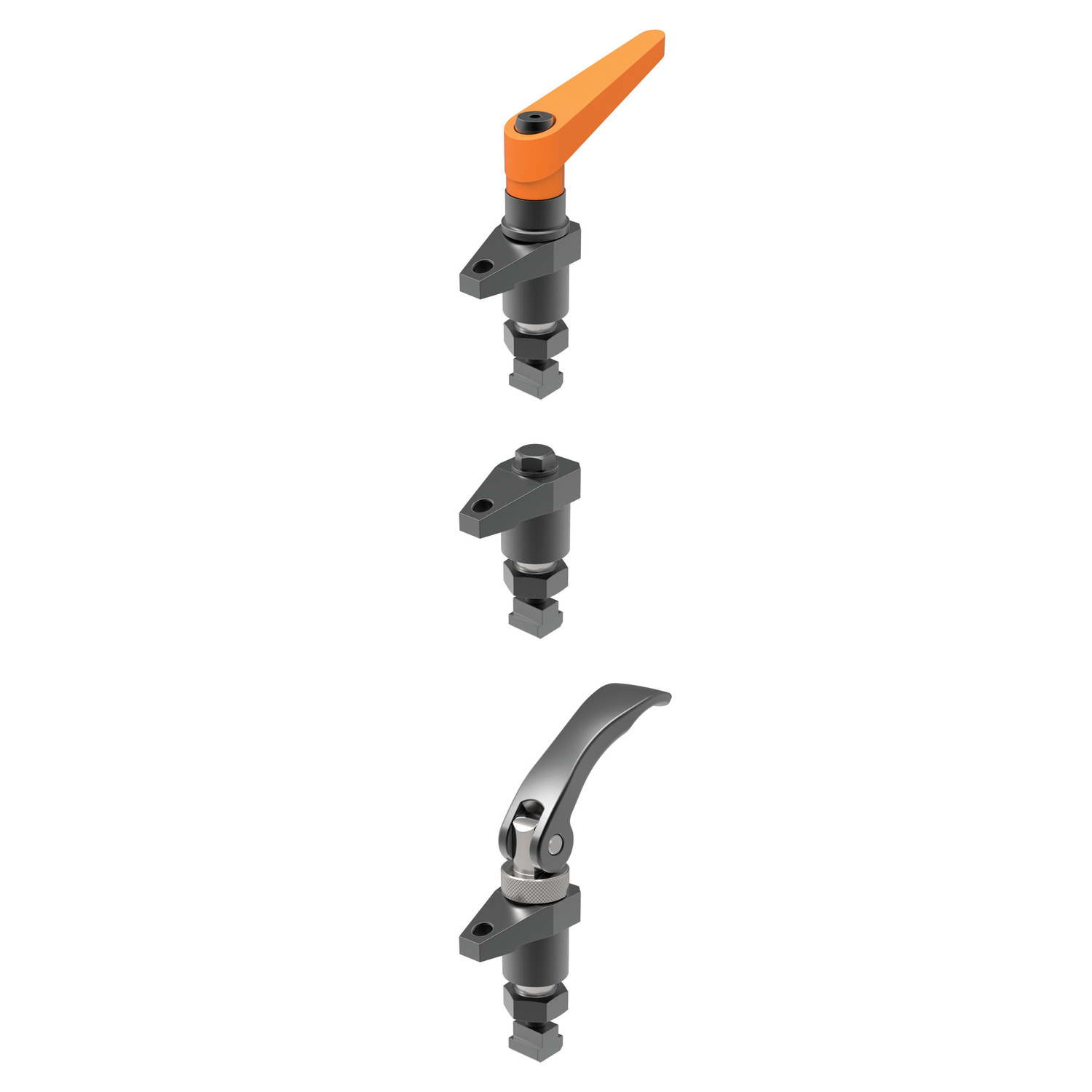 12601.W0024 Down Thrust Clamps-  Miniature Version with adji. clamping lever - 35 - 25 - 363
