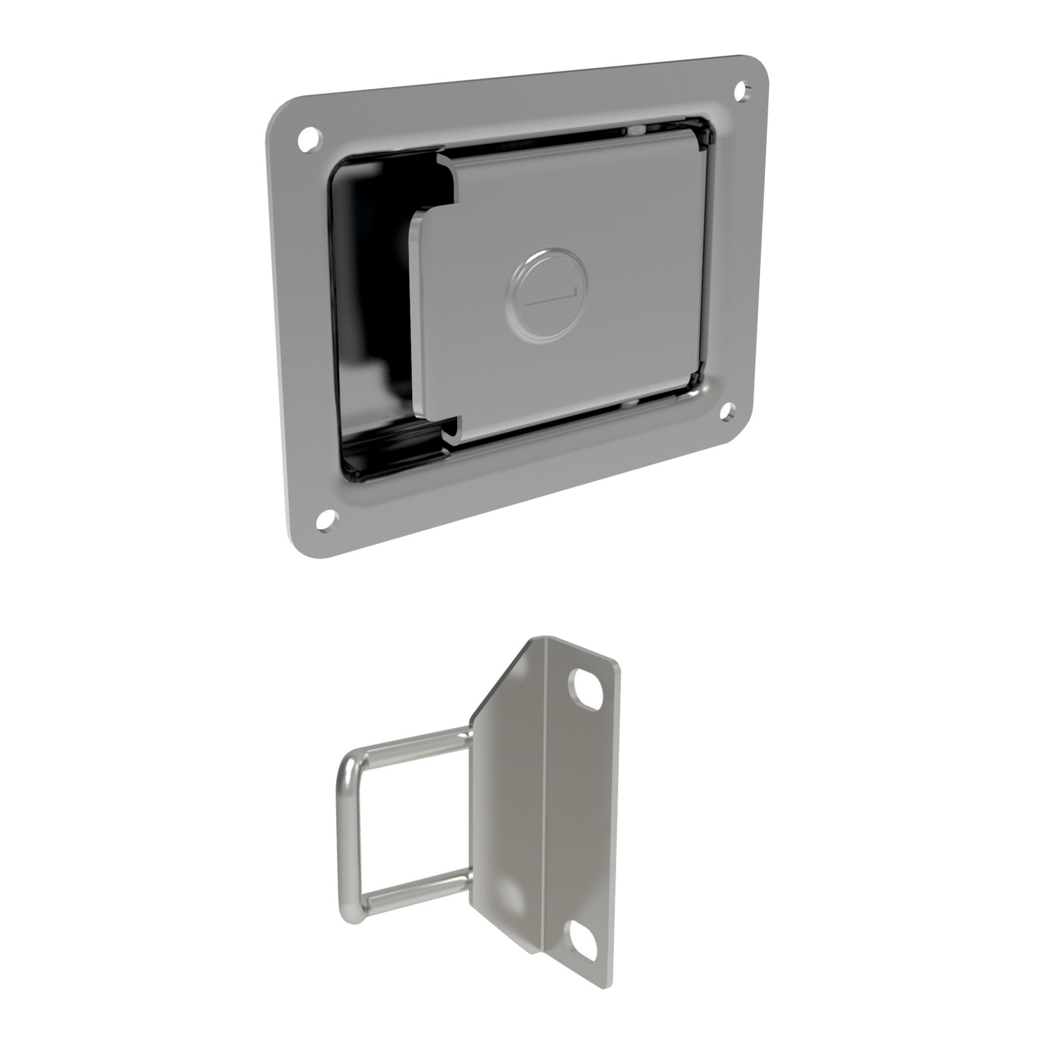 Universal Large Paddle Handle Cab Latch Kit – Inside Release & Strike Plate For Heavy Equipment Doors