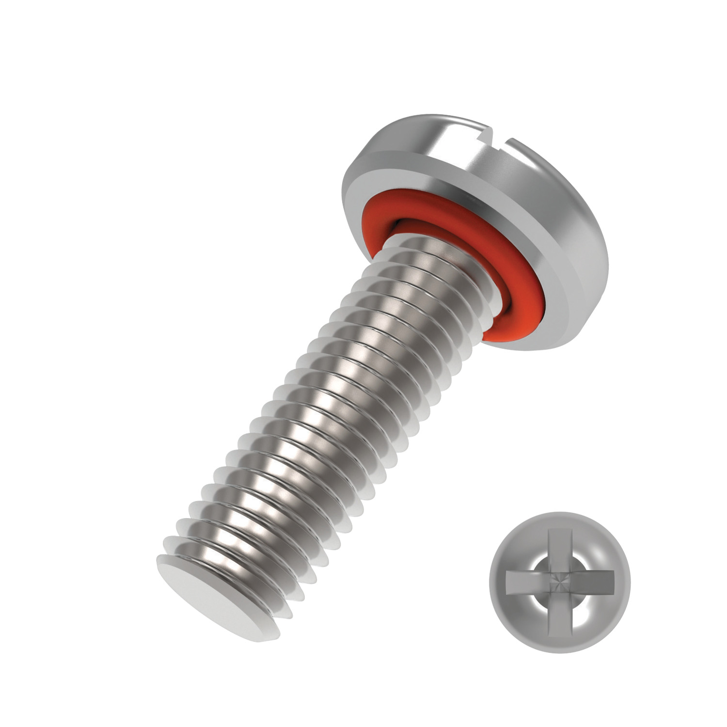 36630.SP0335SI Integral Seal Screws - SS. M 3 - 35 Pan Head, Phillips Drive. Material A2.