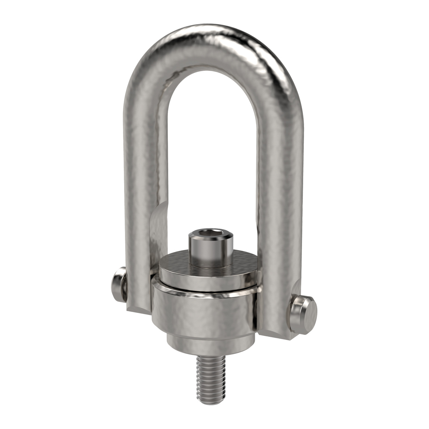 Lifting Points - Double Swivel - Male Standard bar stainless steel lifting points. Tested for liquid penetration and purification process.