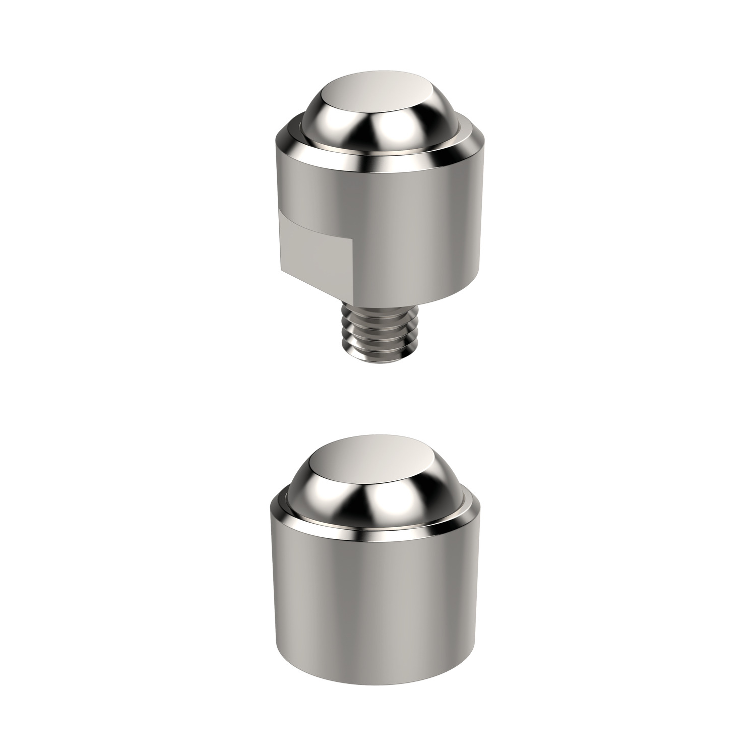 Self-Aligning Pads Flat stainless pads housed in a fully stainless male or female body to suit. Balls are secured against turning and can also be fitted to existing clamping elements.