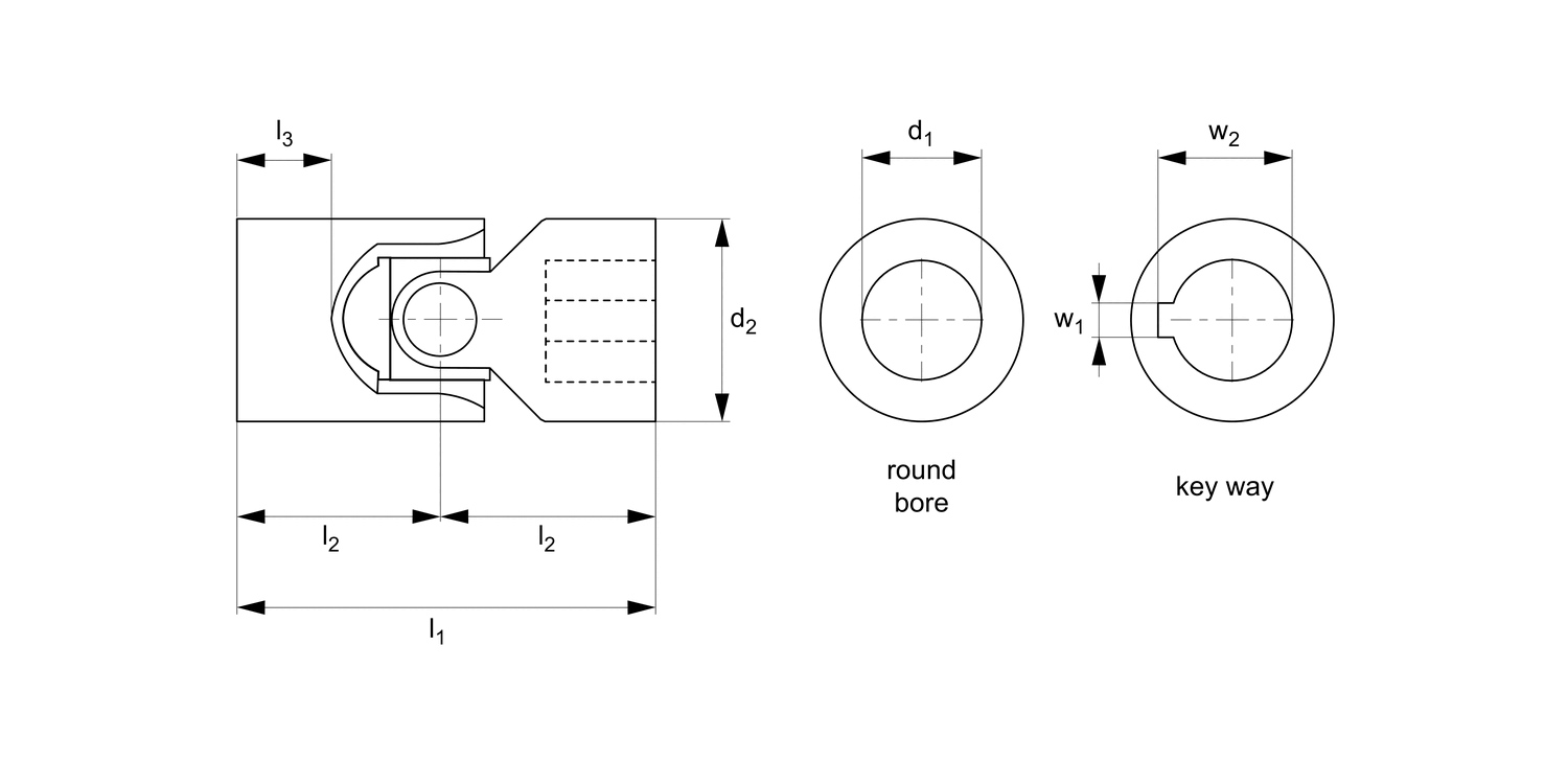 65186.W0025 Stainless Single Universal Joint Wixroyd
