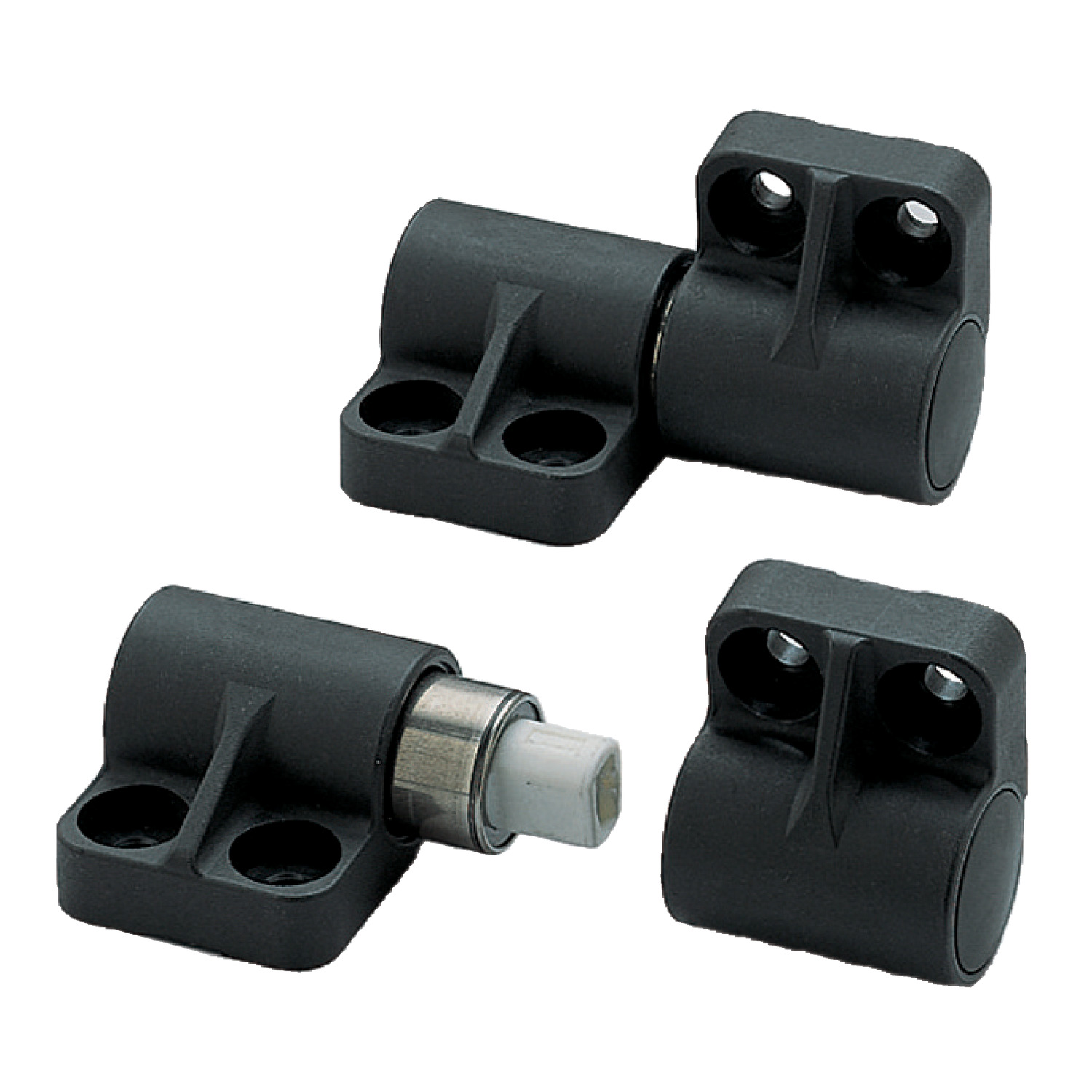 Soft Closing Hinge Set - Complete Complete soft closing hinge set with torque dampers. 115° operating angle.