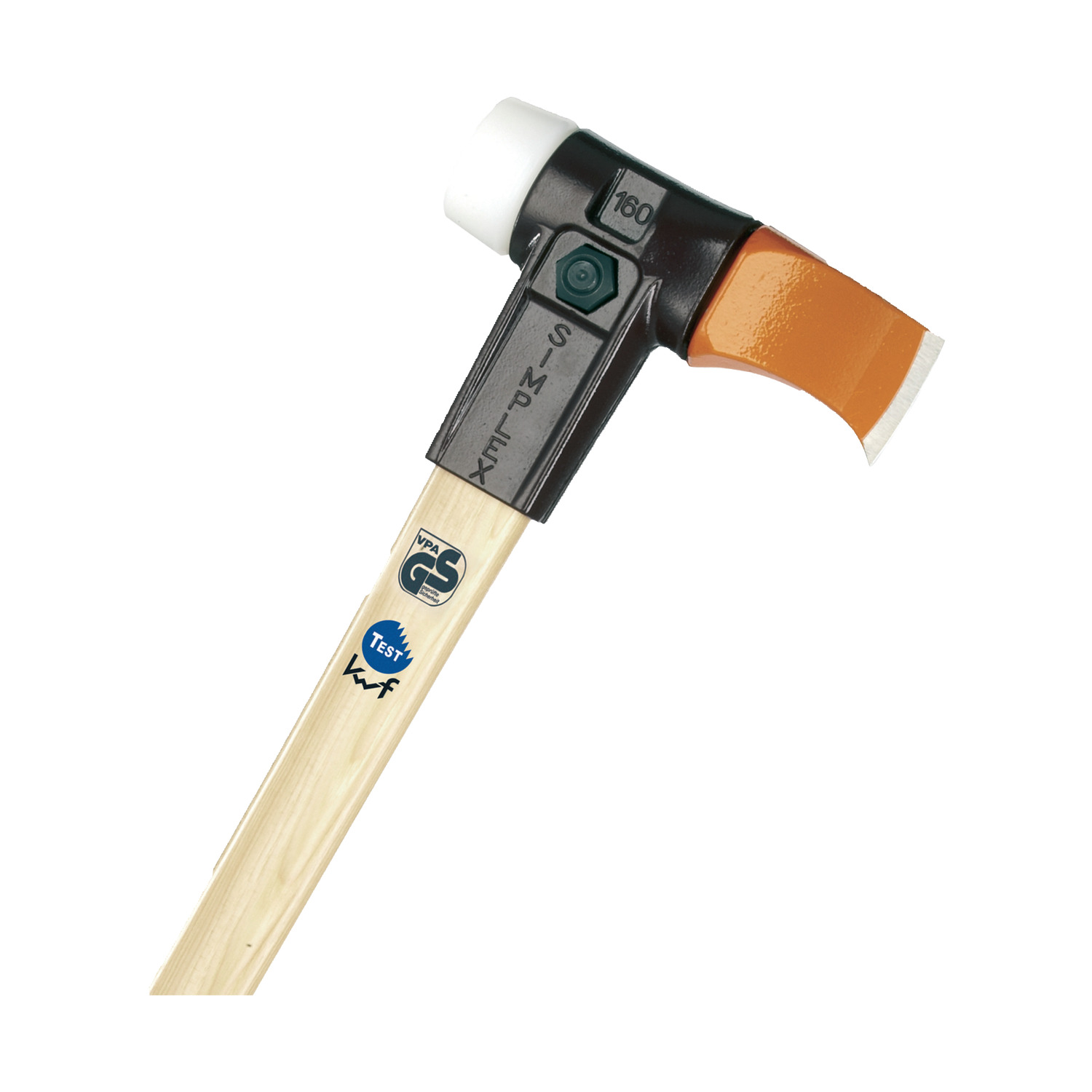 Product 98381, Split Maul Simplex Mallet - Complete cast iron housing - wooden handle / 