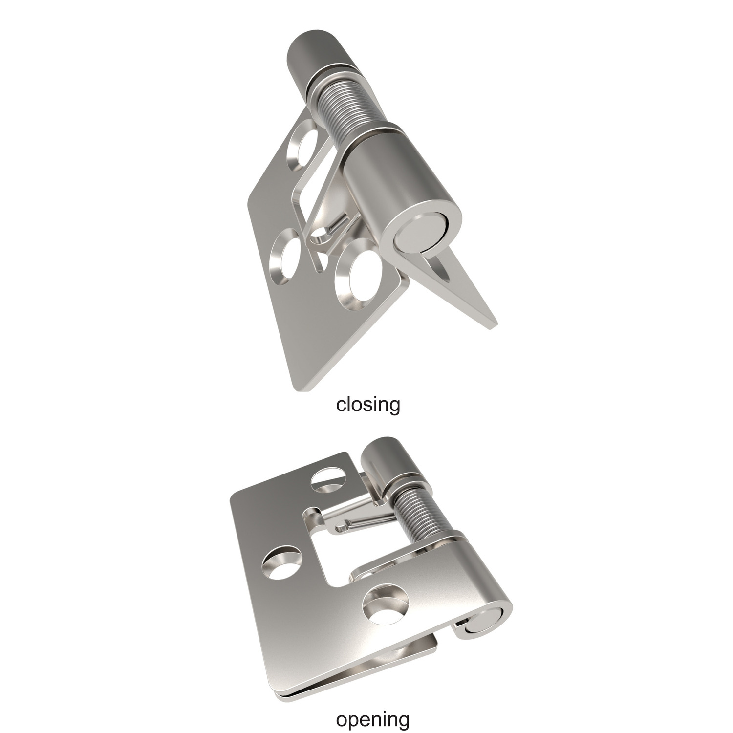 S4200.AC0010 Spring Hinges - High Tension - SS. Left - Closing - 41