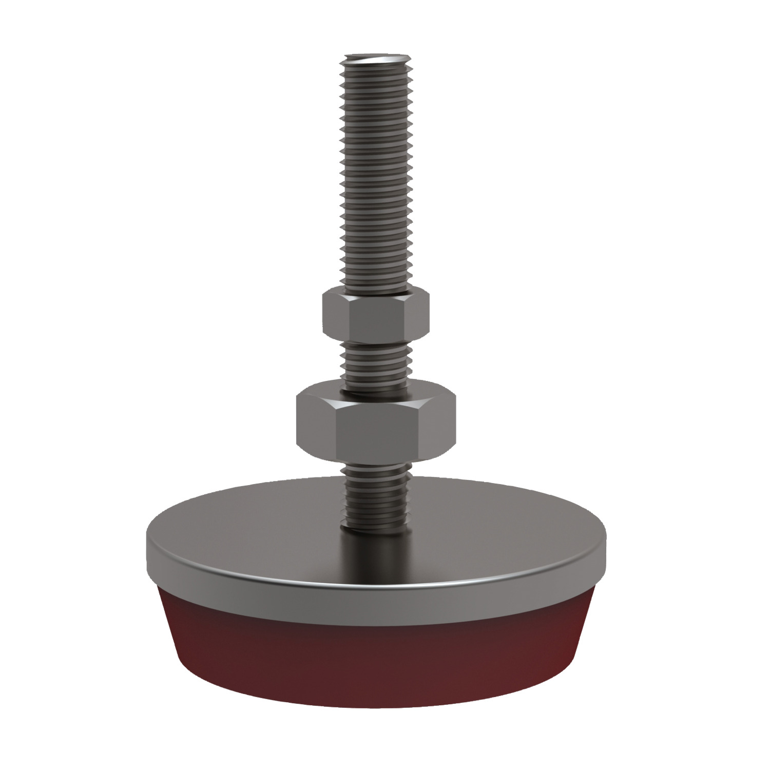 Stainless Machine Mounts Ideal for food and pharmaceutical applications with a hard polyurethane base that is resistant to aggressive oils & chemicals. Has a very heavy load carrying capacity