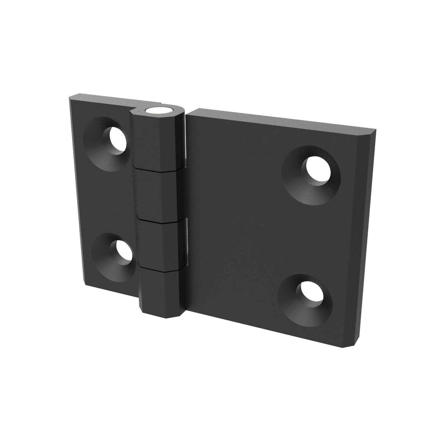 Surface Mount - Leaf Hinges Made from die cast zinc with a black powder coat, with a nickle-plated steel pin