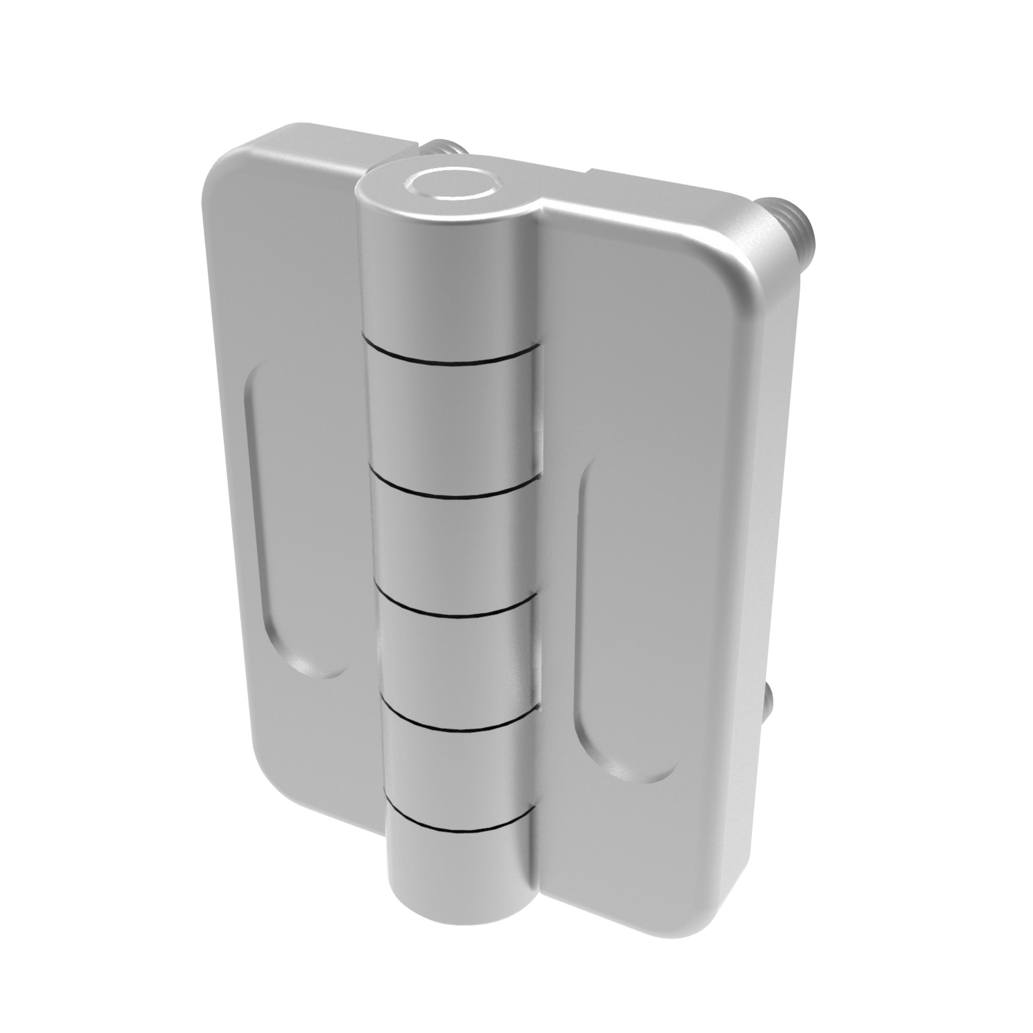 Surface Mount - Leaf Hinges Surface mount leaf hinges - Integrated. Available in a chrome finish or black coated.