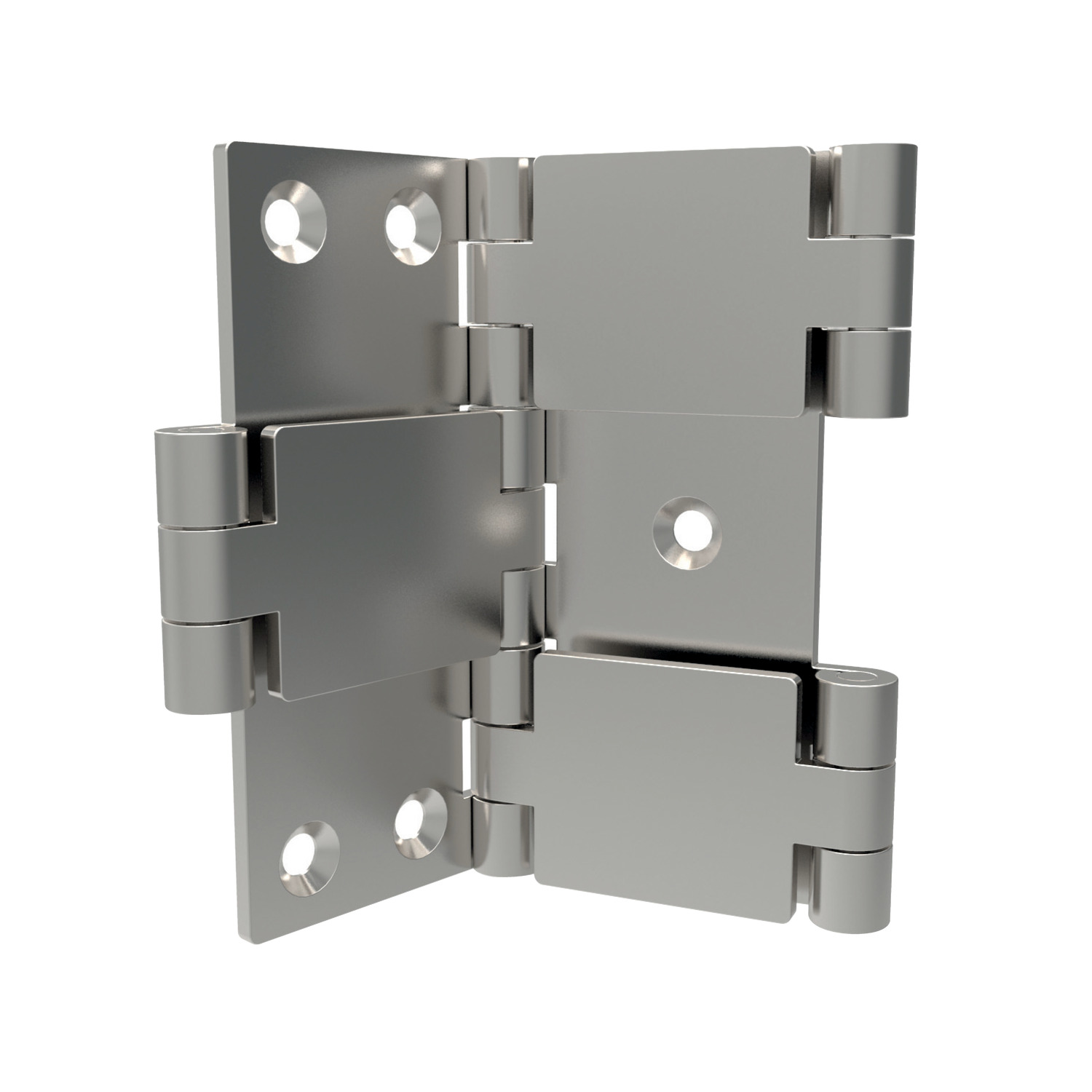 Surface Mount - Double Pivot Universal left and ring swing of 180°. Made from Stainless steel (AISI 304) with satin finish.