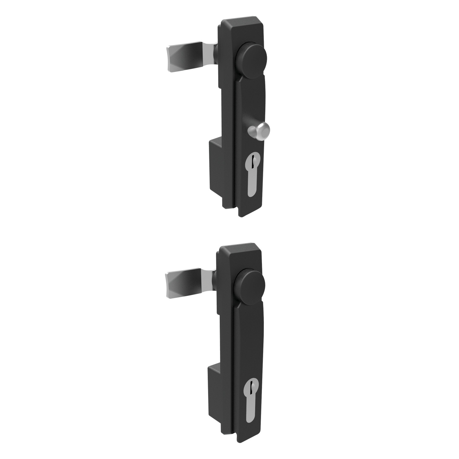 B1088.AW0020 Swing Handles with padlock device. with dust cover. Body Polyamide, Handle Die Cast, black finish. 40 Euro Lock.