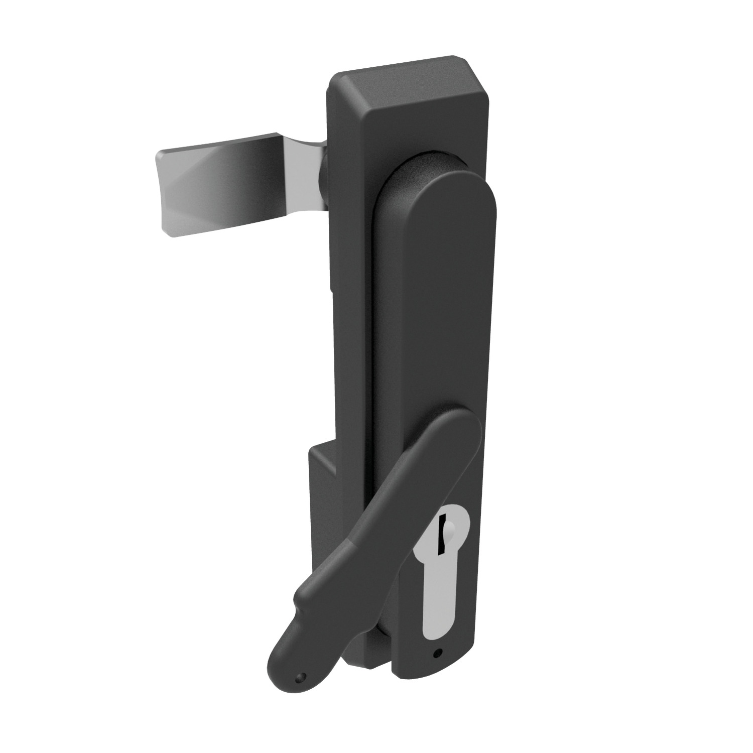 Product B1091, Swing Handles - Cam Control 40mm euro cylinder lock - dust cover - polyamide / 