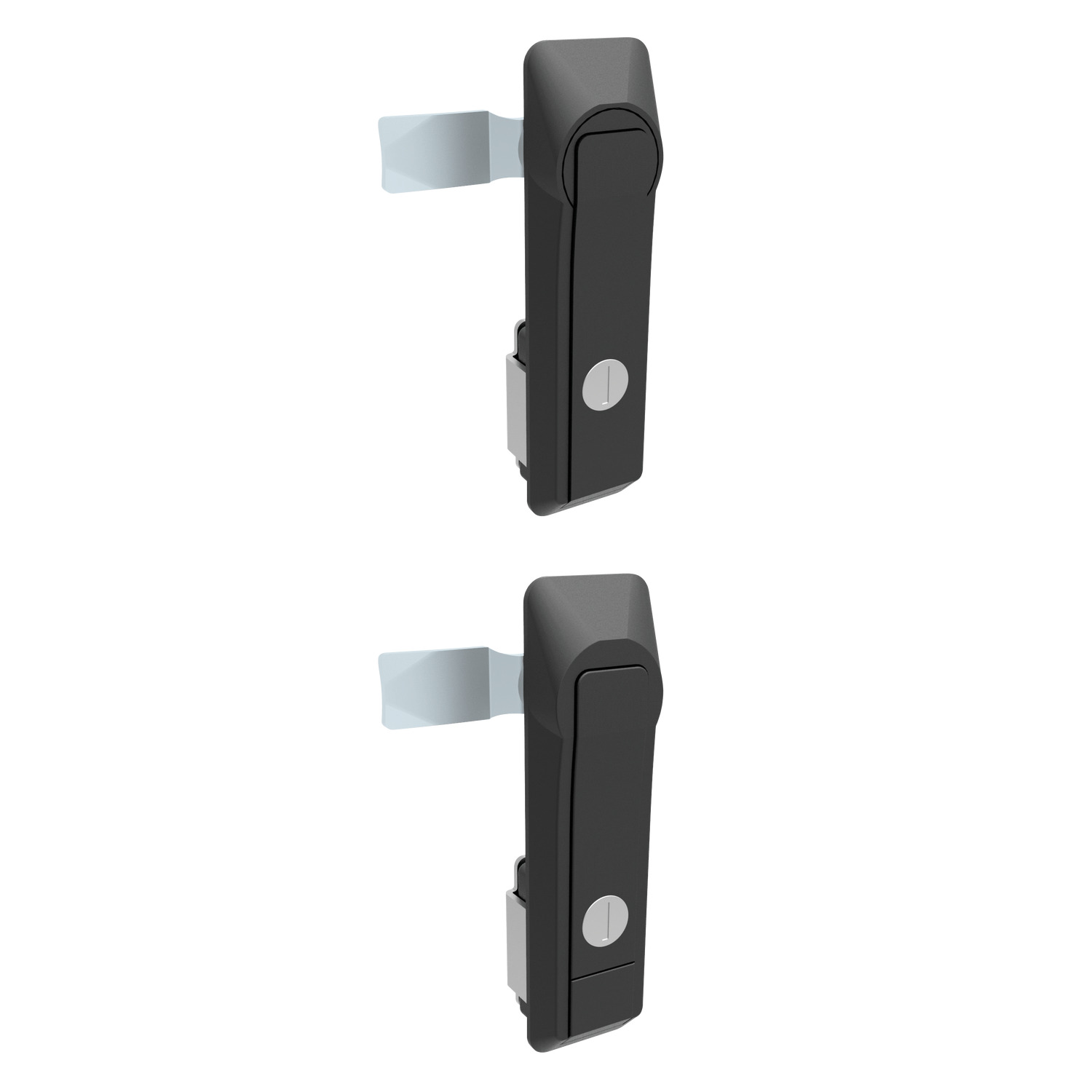 Product B1380, Swing Handles - Cam Control - Short standard cylinder - push button - zinc / 