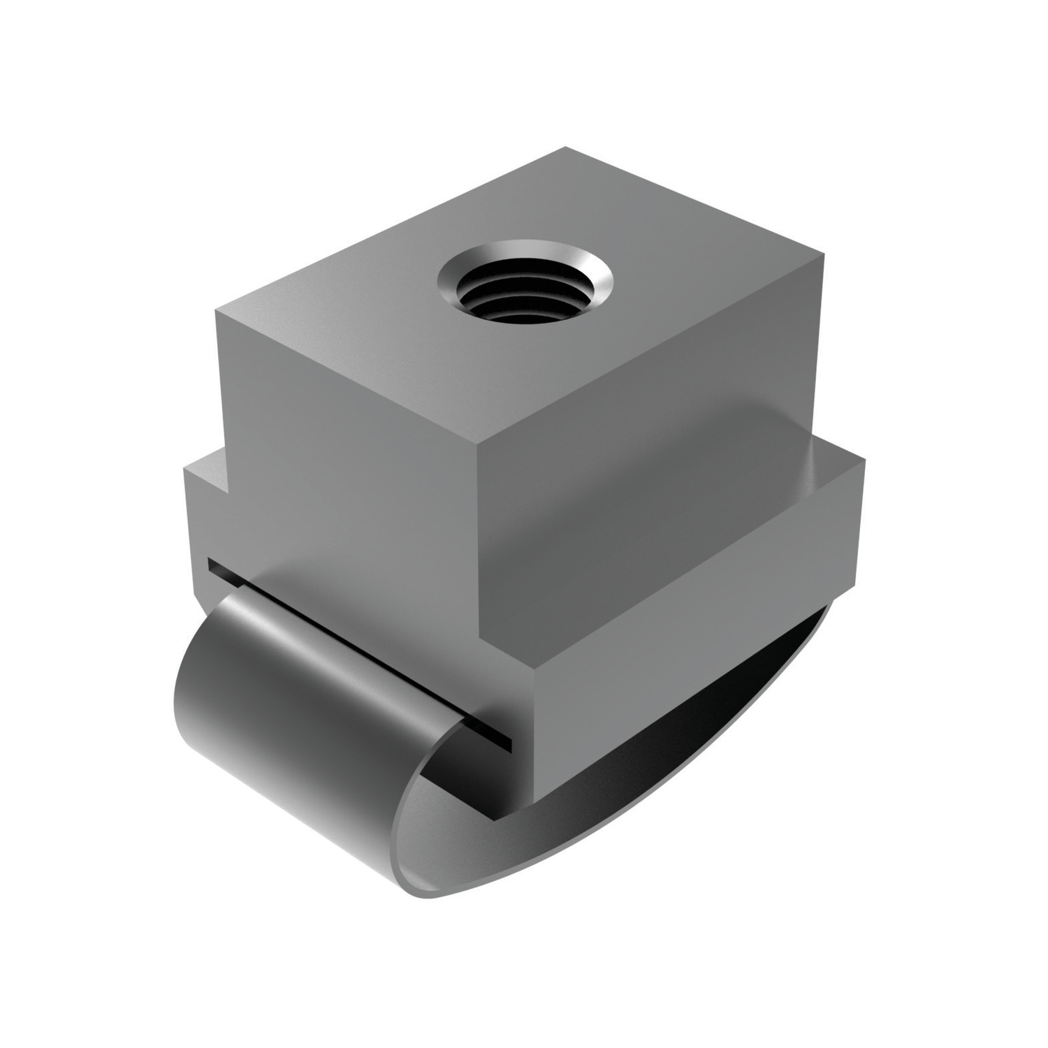 T-Nuts T-Nuts with anti-slip device. Available in heat-treated steel. The spring element prevents horizontal and vertical slipping of T-nut.