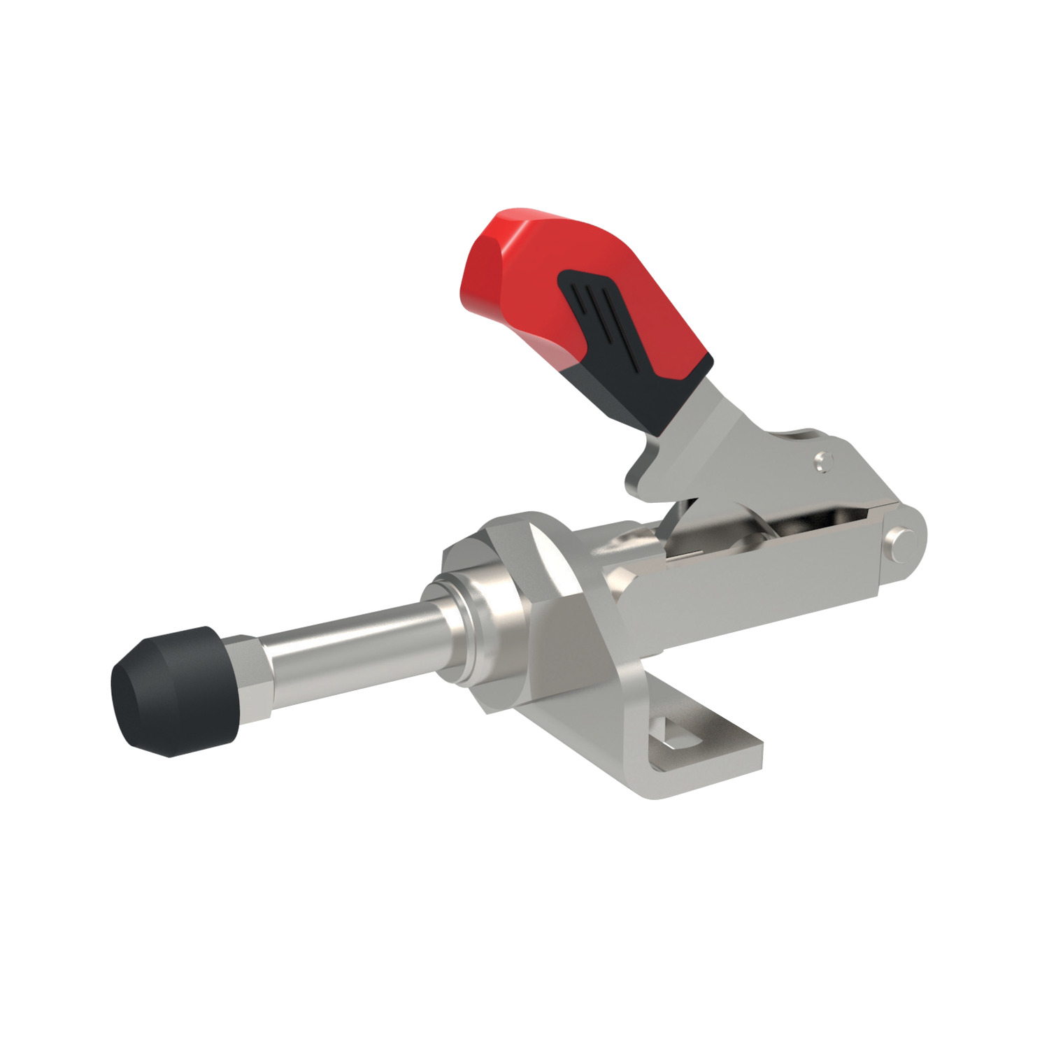 Stainless Steel Push-Pull Type Toggle Clamps Fully stainless steel versions of our push-pull toggle clamps. Supplied with appropriate stainless clamping screw and rubber nose.